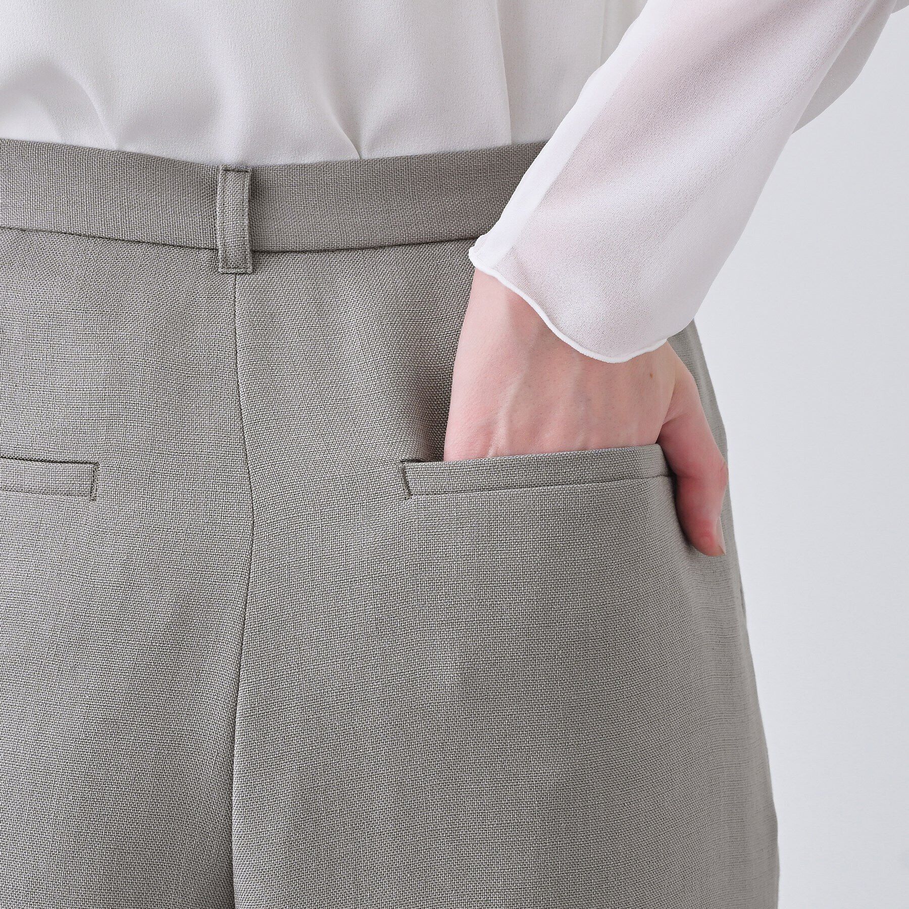 INDIVI「【日本製／トリアセテート】ストレートラインパンツ」|その他|