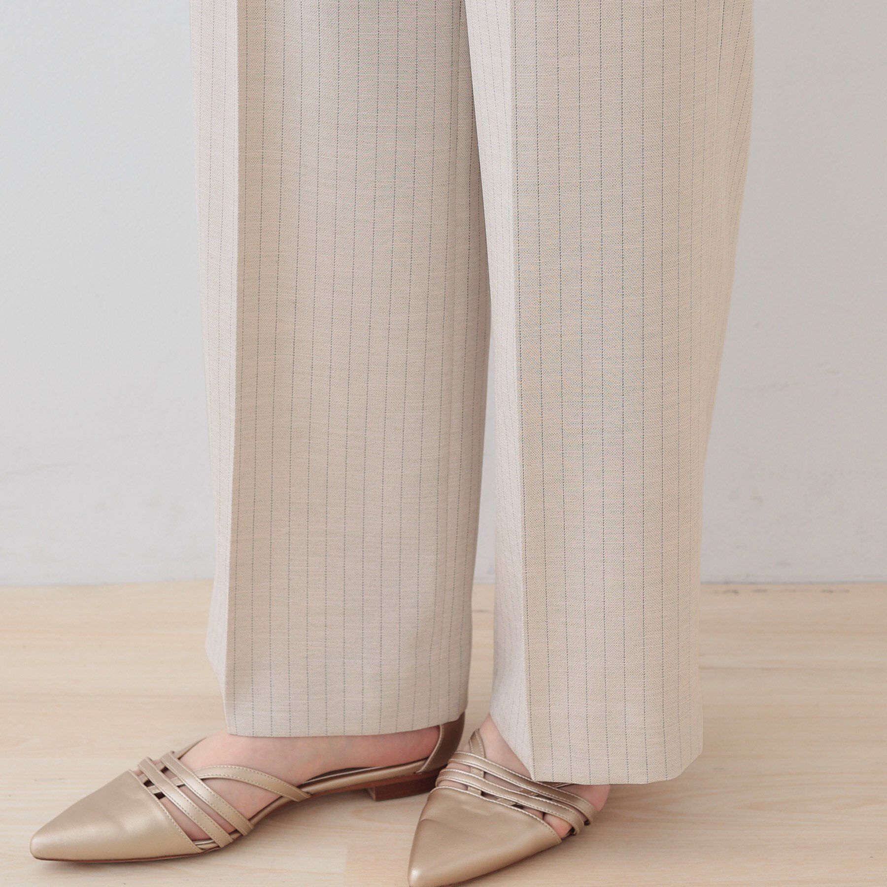 INDIVI「【こなれSETUP】リネンライクワイドパンツ」|その他|