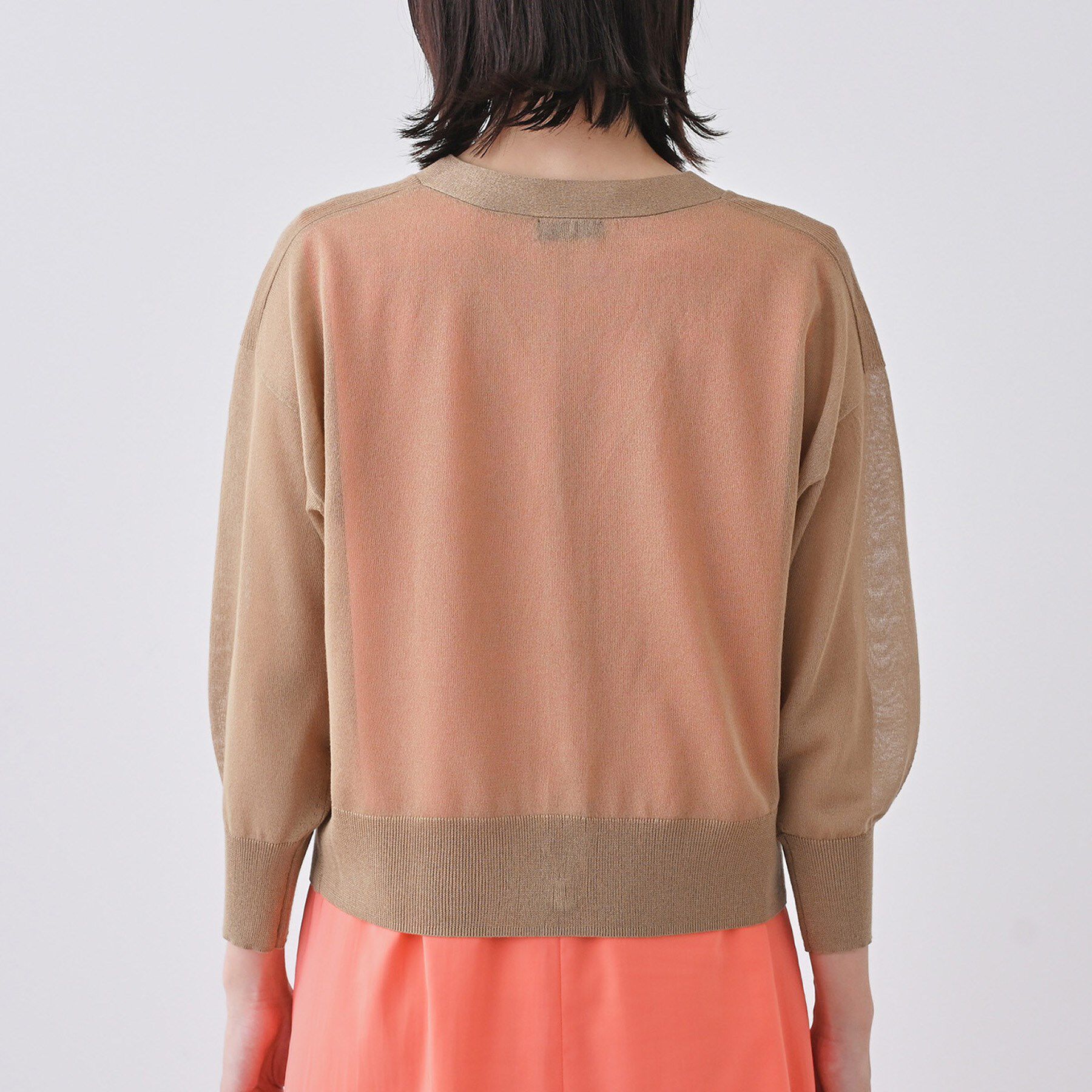 INDIVI「【大人シアーラメ】きれいめニットカーディガン」|カーディガン|