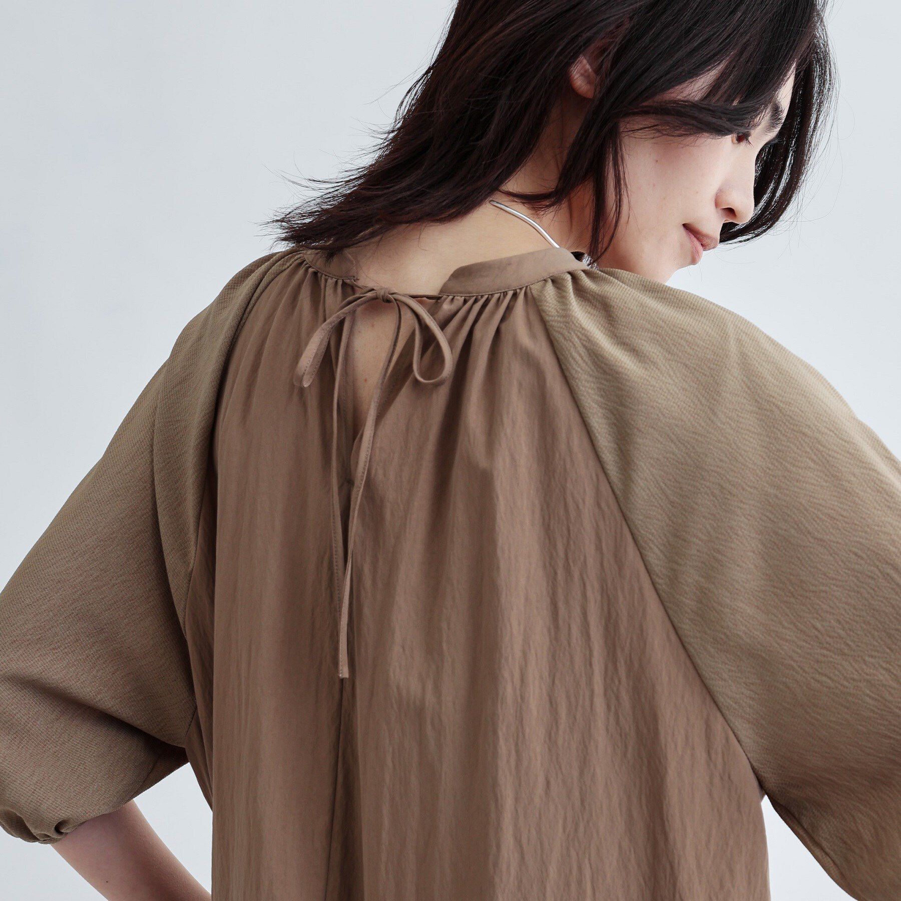 GALLEST「ソフトチュールスリーブ切替ワンピース」|ワンピース|