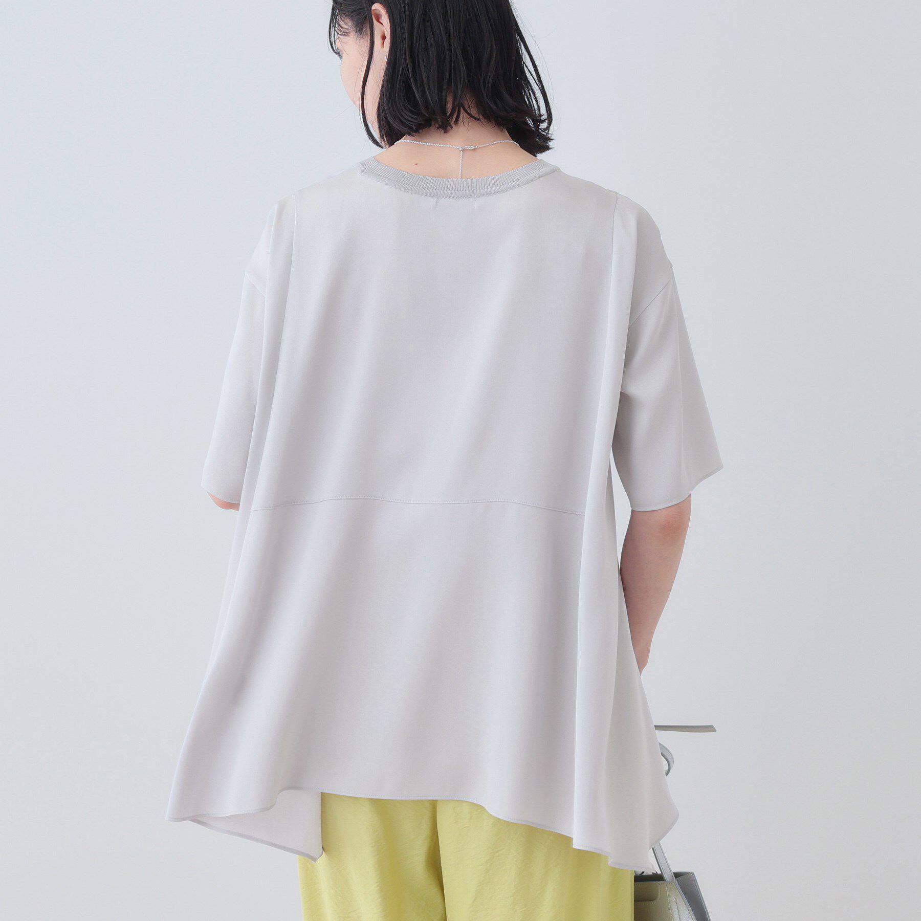 INDIVI「【バックシャン】デザインTブラウス」|Tシャツ・カットソー|