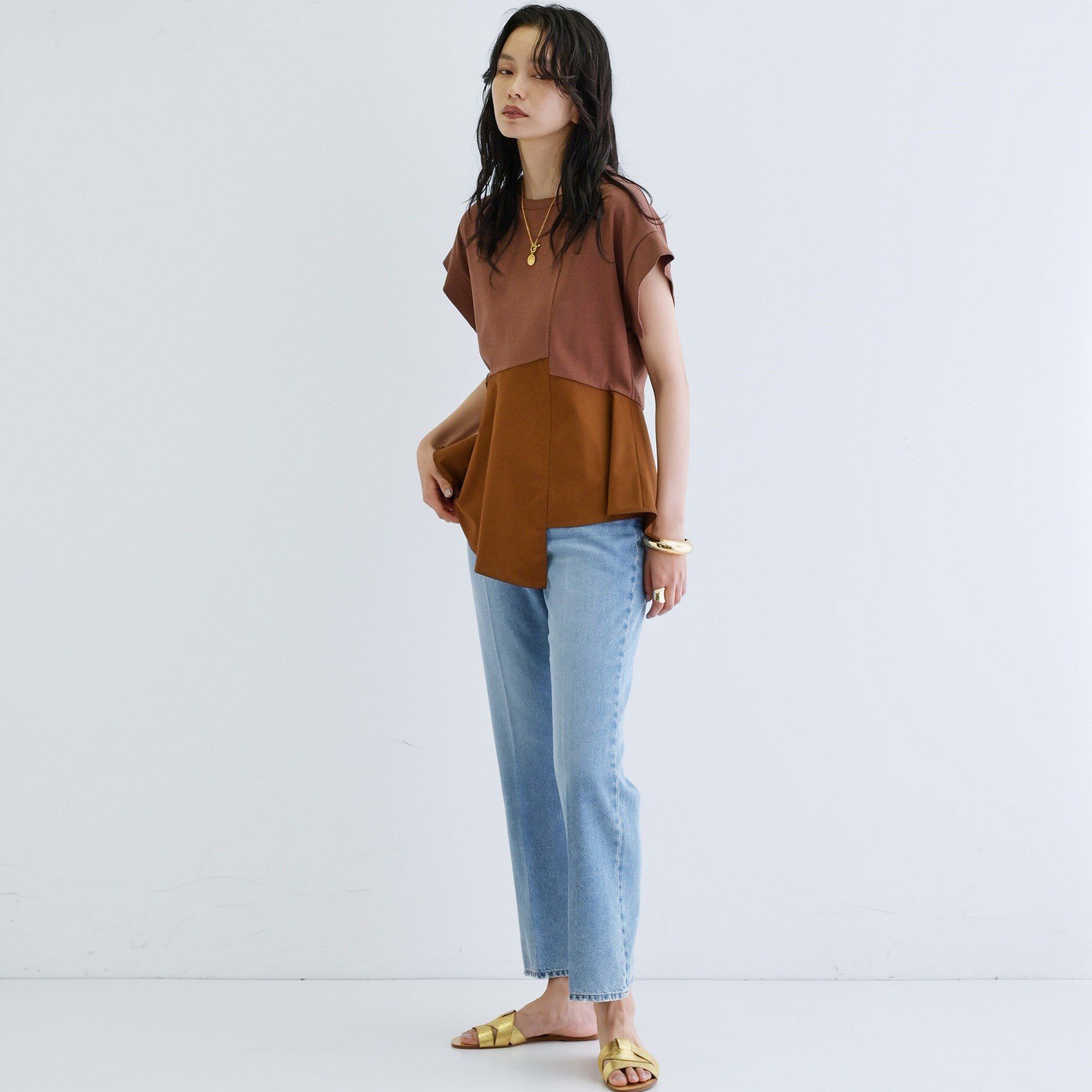 GALLEST「ペプラムスムースカットソー」|Tシャツ・カットソー|