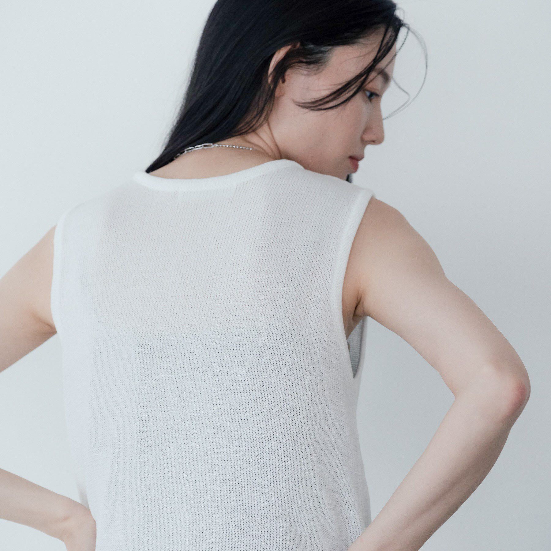 GALLEST「スリーブレスフリンジニット」|ニット・セーター|