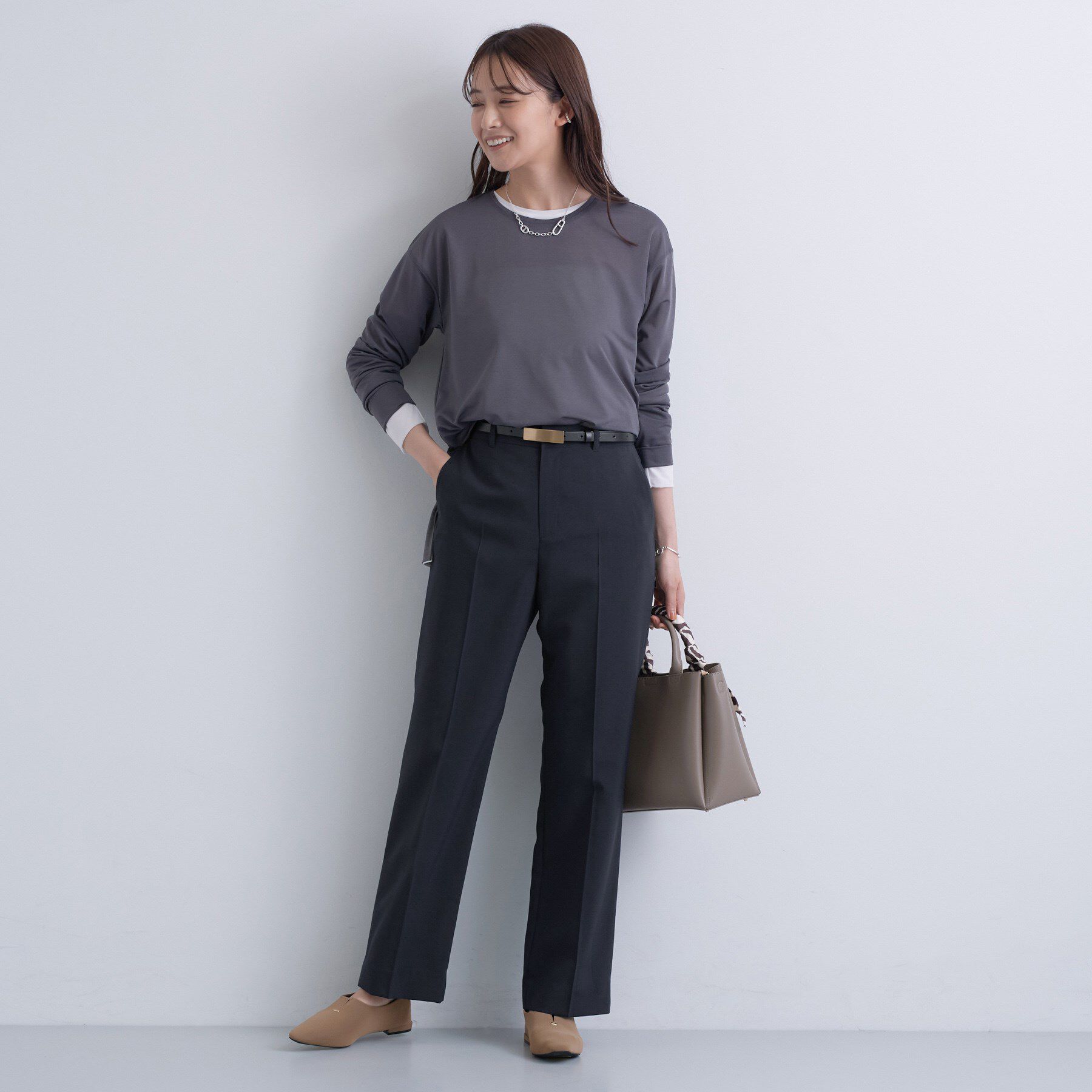 INDIVI「【UVケア】ライトスリムストレートパンツ」|その他|