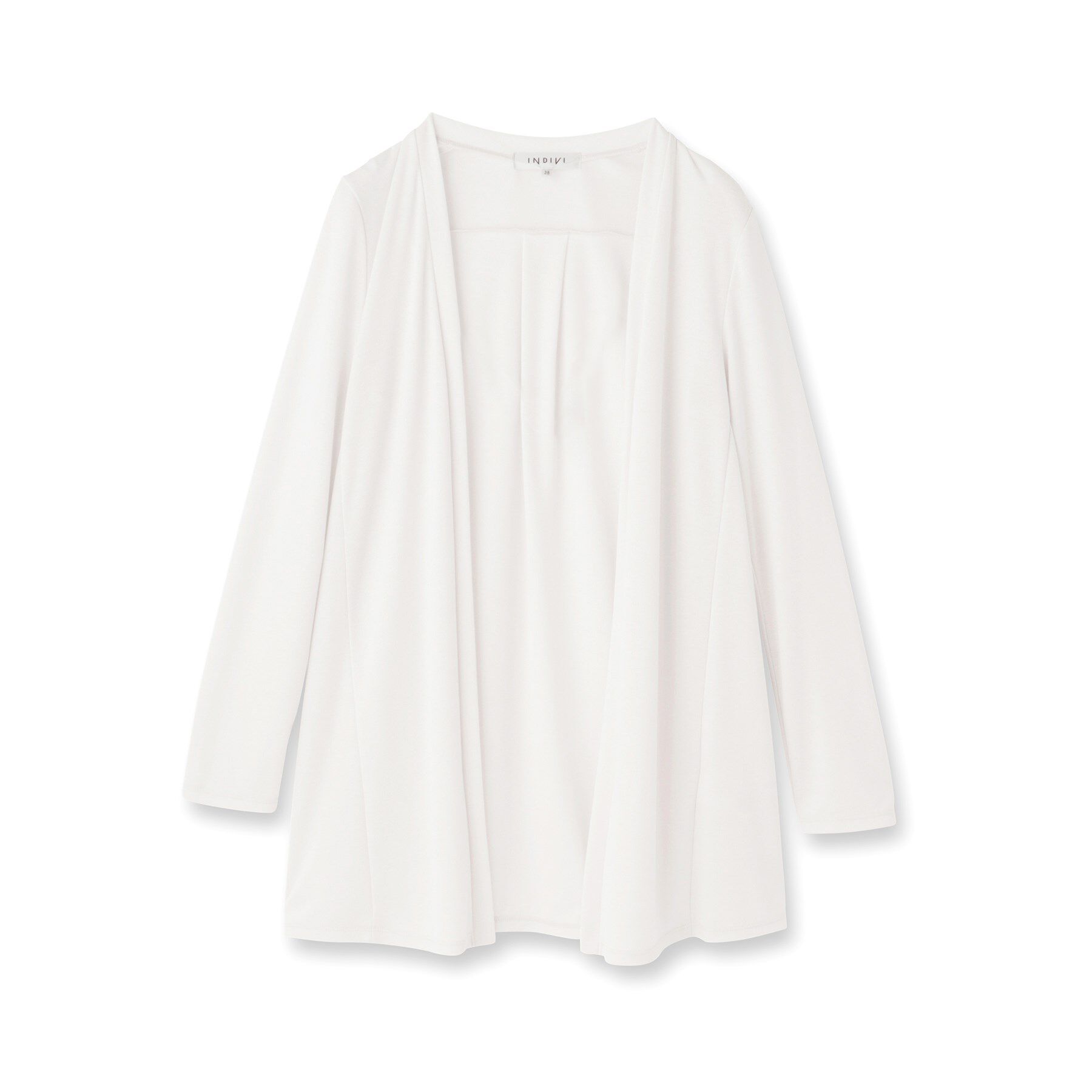 INDIVI「【洗える】着流しジャージカーディガン」|カーディガン|