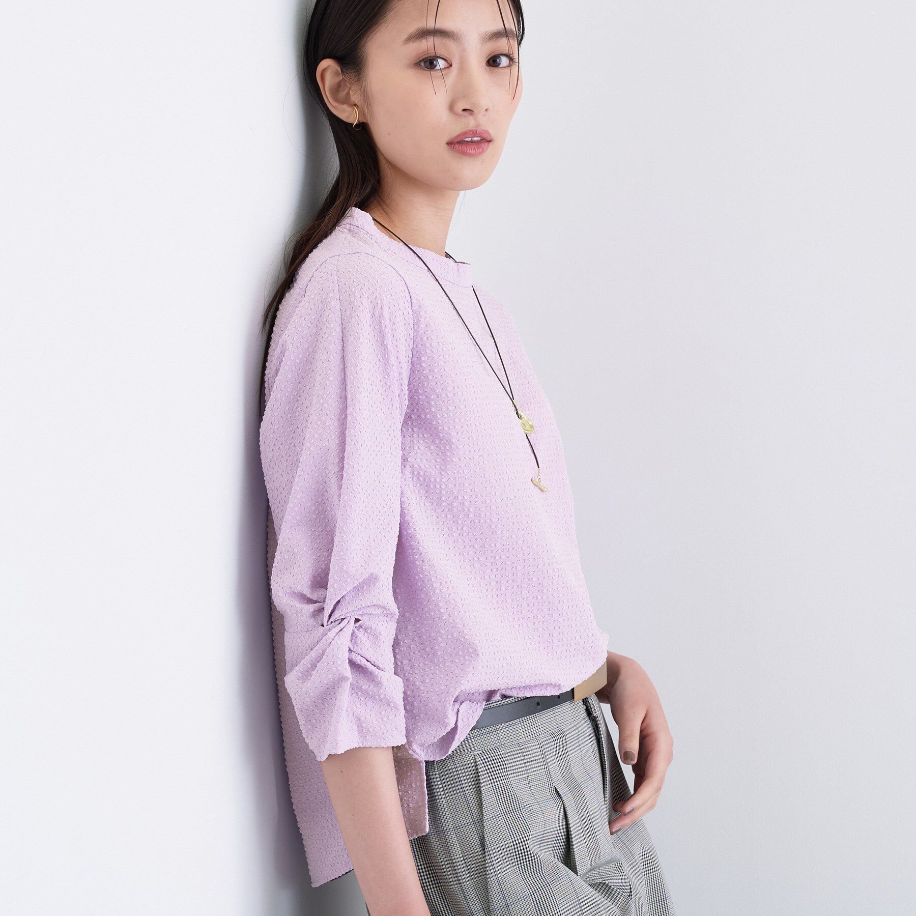 INDIVI「【UVケア／吸汗速乾】スリーブデザインブラウス」|シャツ・ブラウス|