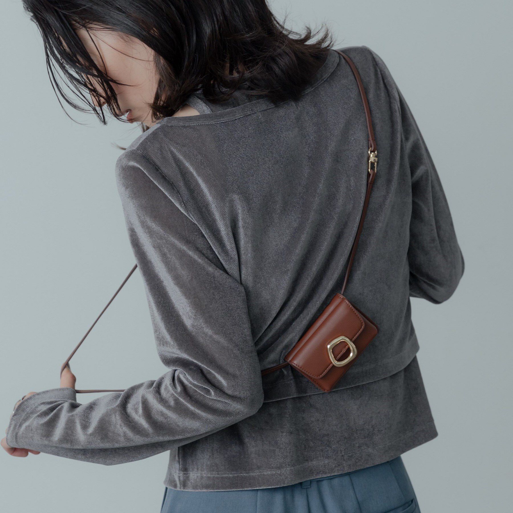 GALLEST「コンパクト2Wayミニパース」|その他|ブラウン(043)