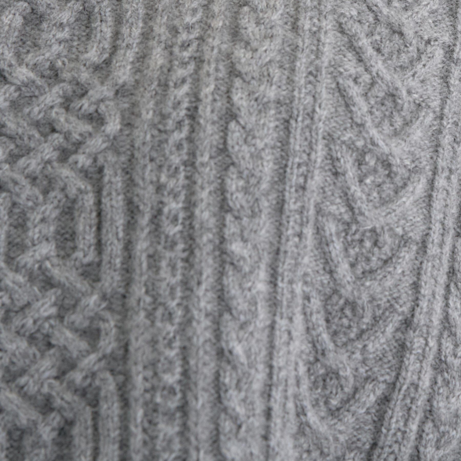 INDIVI「【洗える】ケーブルデザイン ラウンドヘムニット」|ニット・セーター|