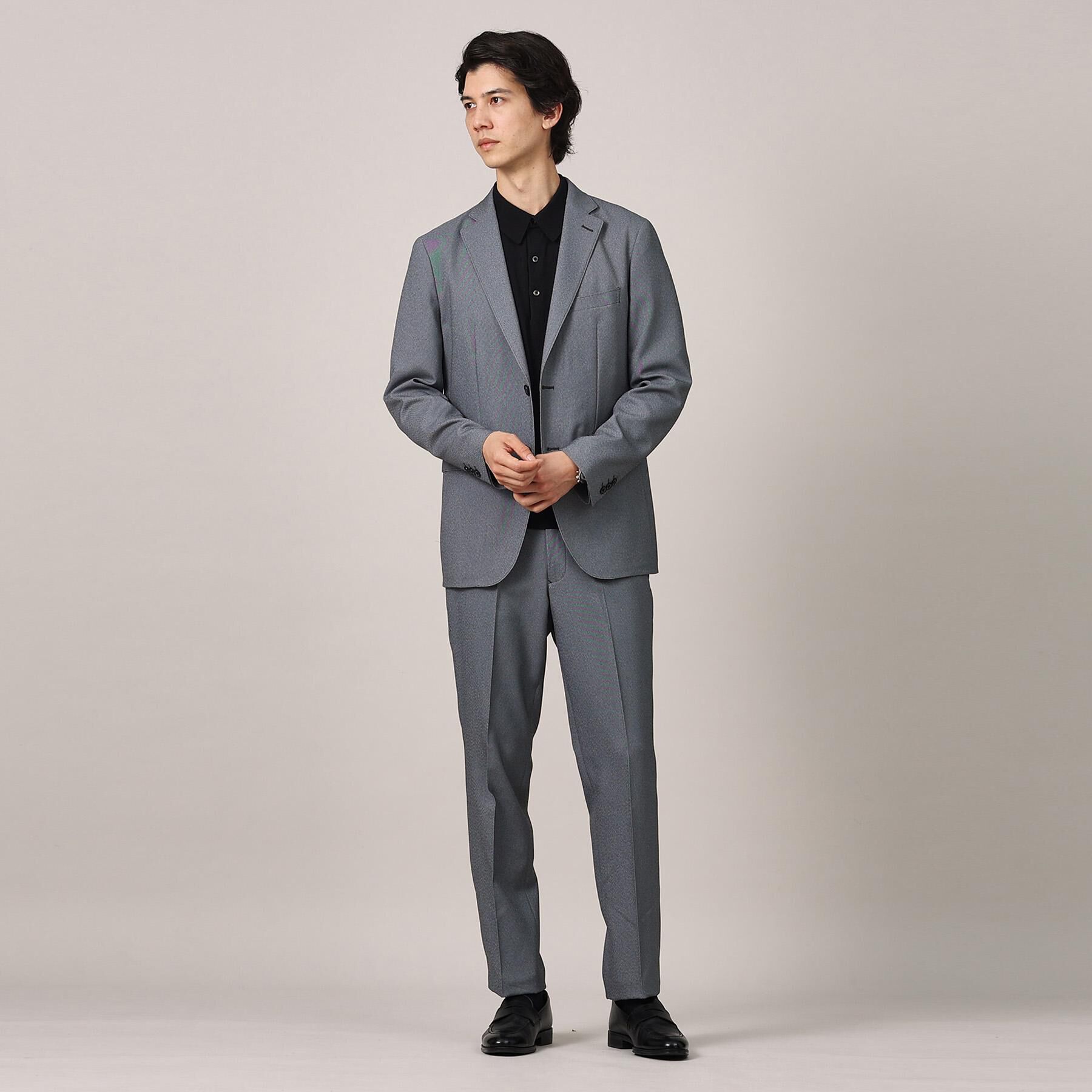 TAKEO KIKUCHI「【ONOFF/セットアップ対応】メランジ シャークスキン ストレッチジャケット」|テーラードジャケット|