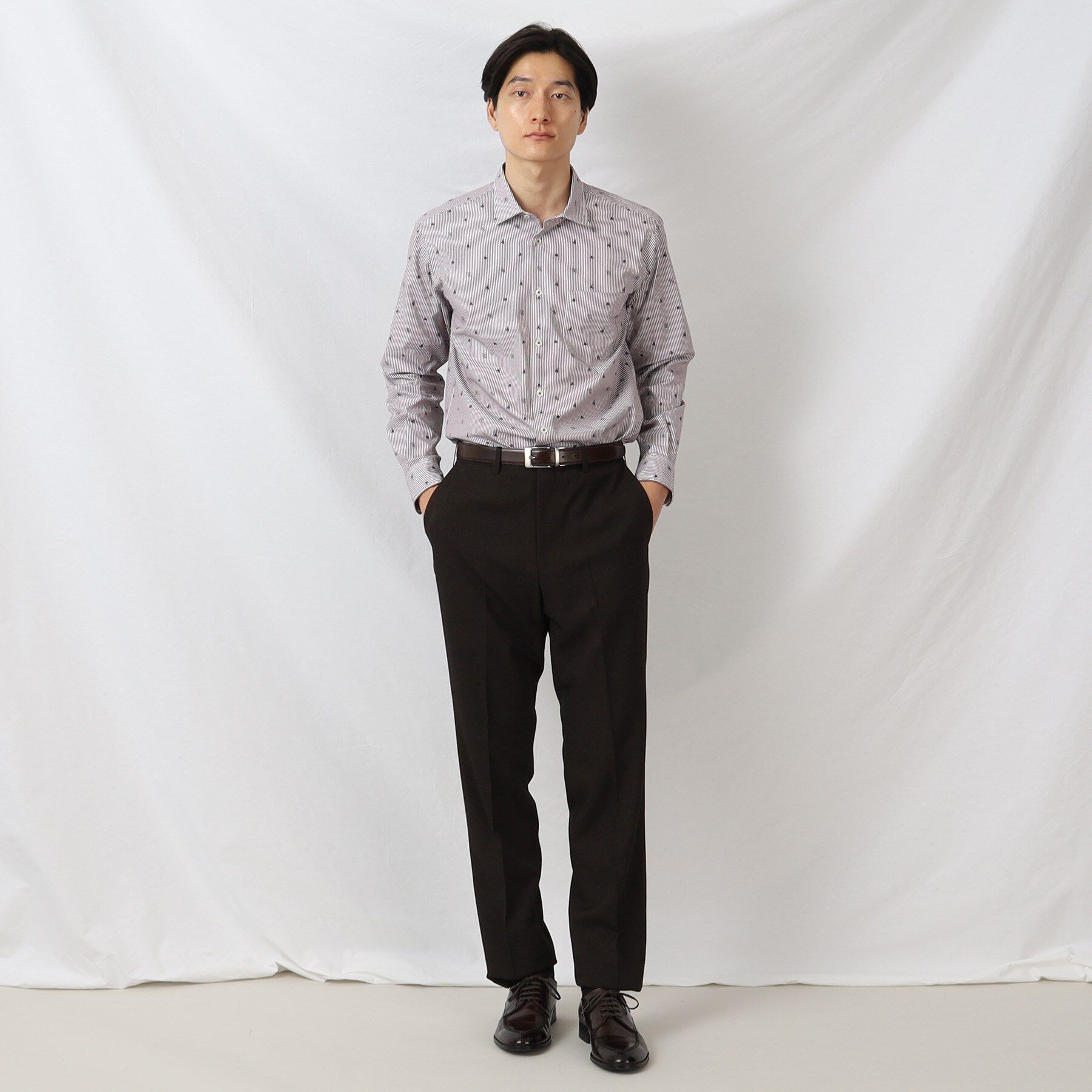 TAKEO KIKUCHI「【ON/OFF対応】メランジ シャークスキン ストレッチ パンツ / セットアップ」|その他|