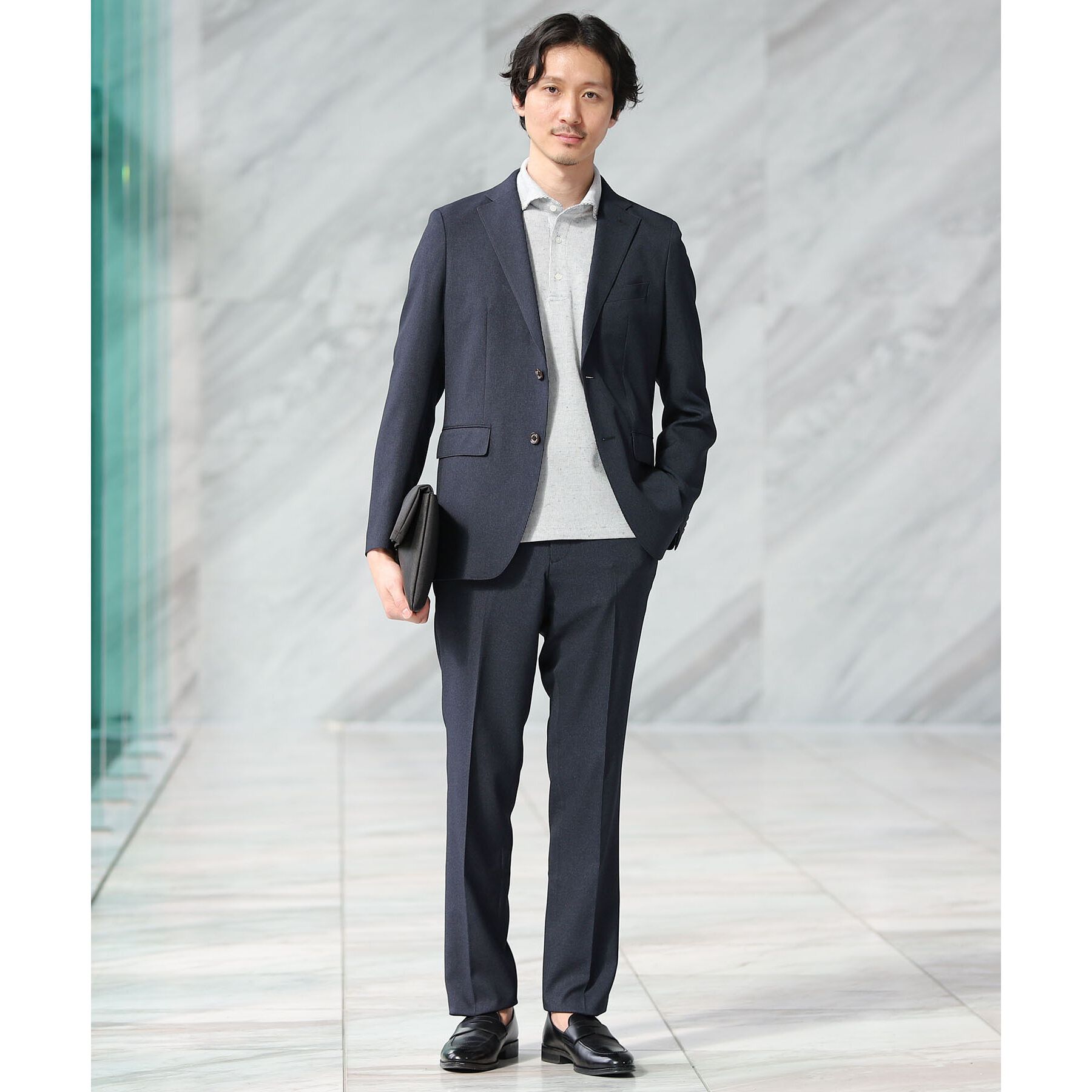 TAKEO KIKUCHI「【ON/OFF対応】メランジ シャークスキン ストレッチ パンツ / セットアップ」|その他|