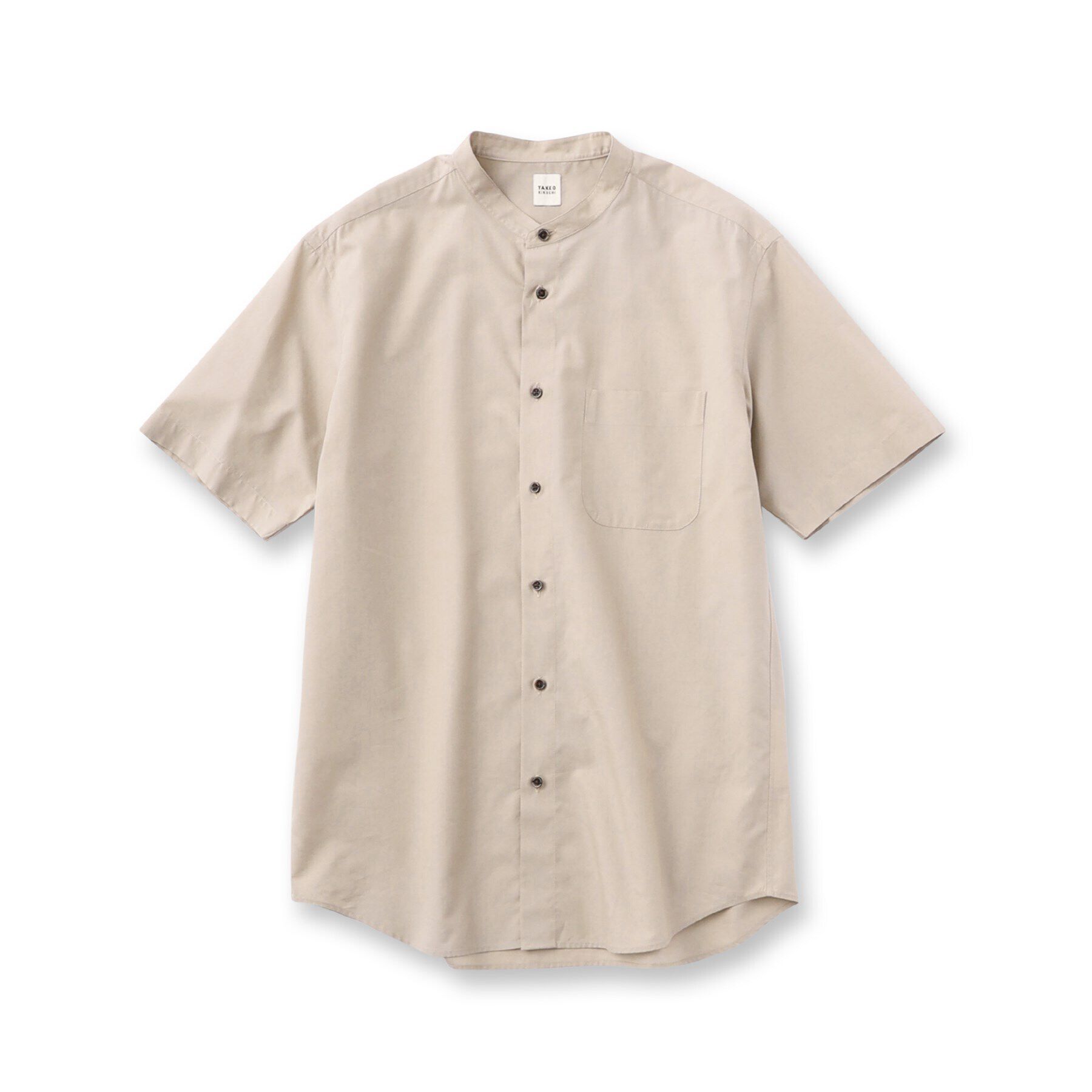 TAKEO KIKUCHI「コットン セルロース バンドカラー 半袖シャツ」|シャツ・ブラウス|