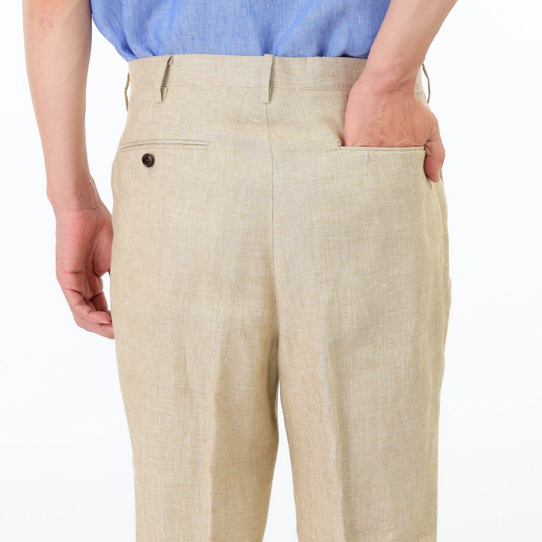 TAKEO KIKUCHI「【THE FLAGSHIP】リネンシャークスキン ツータックパンツ」|その他|