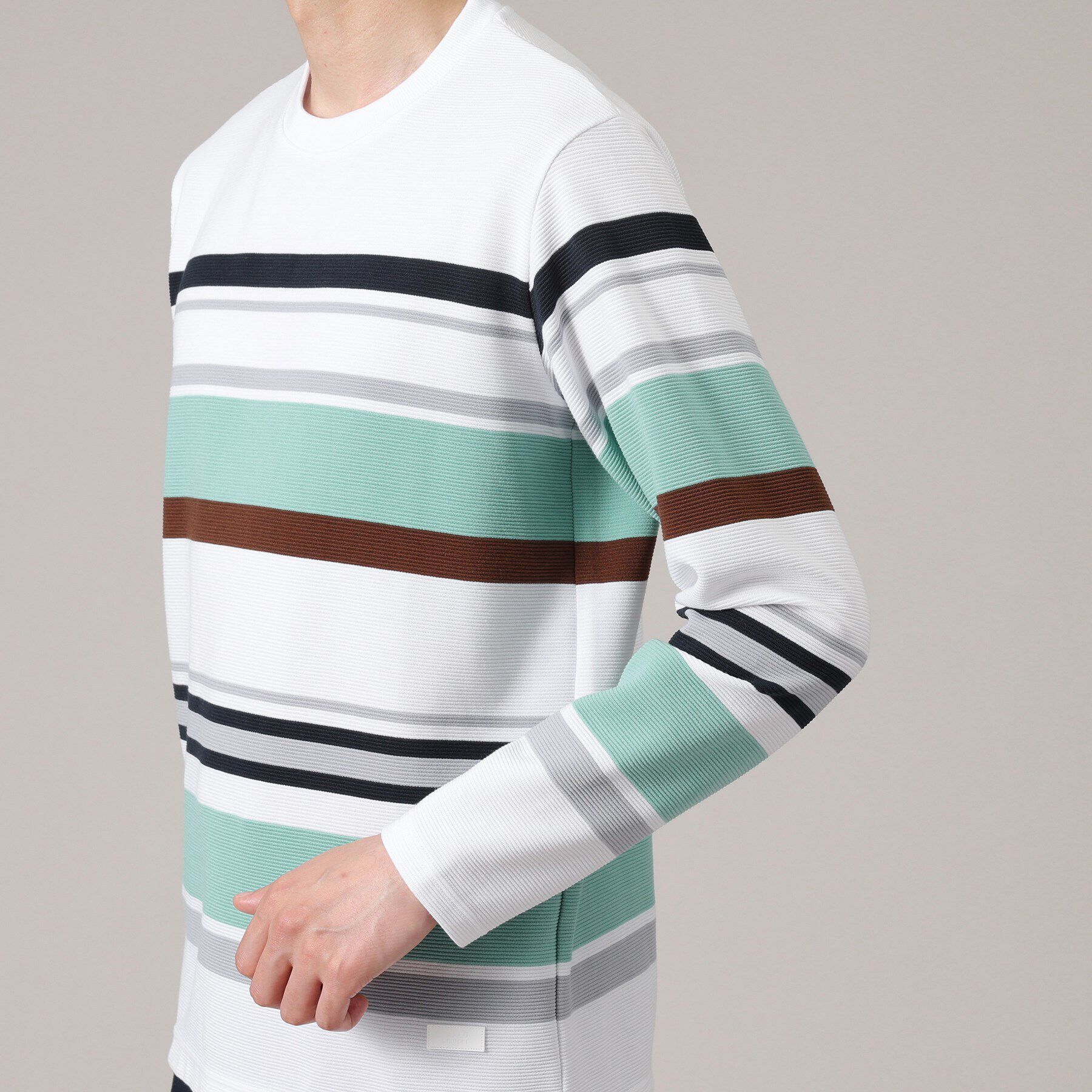 TAKEO KIKUCHI「リップルパネルボーダーカットソー」|Tシャツ・カットソー|