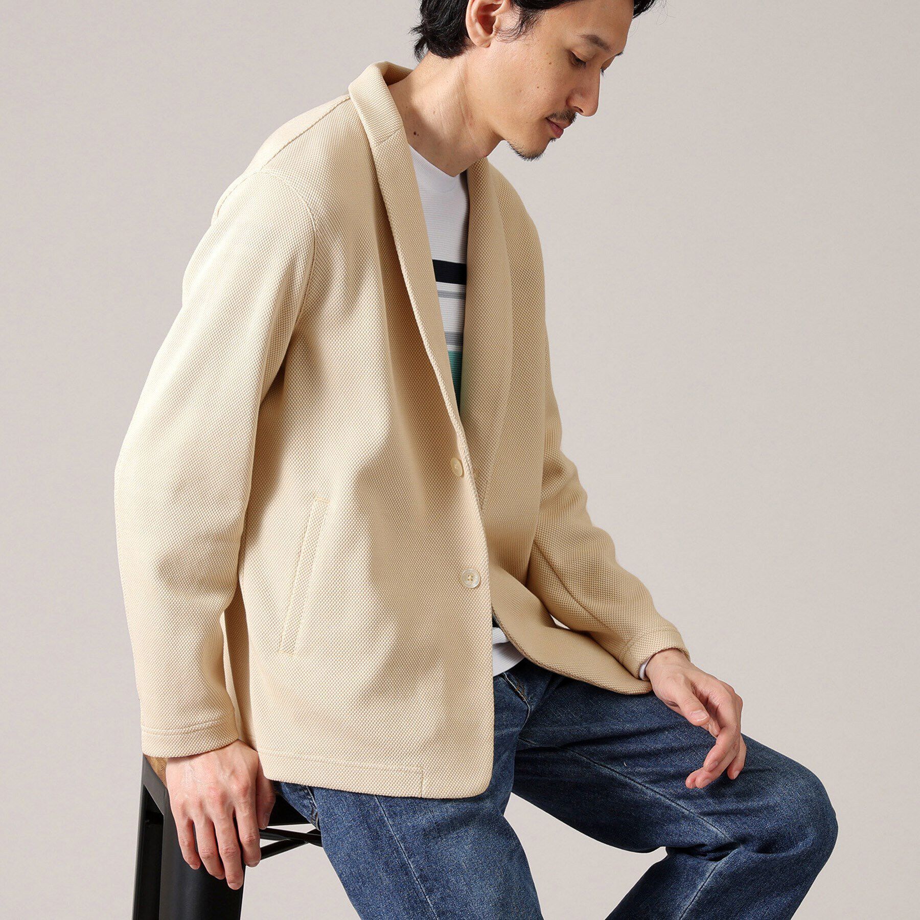 TAKEO KIKUCHI「【尾州織】ショールカラー カーディガン ジャケット」|カーディガン|