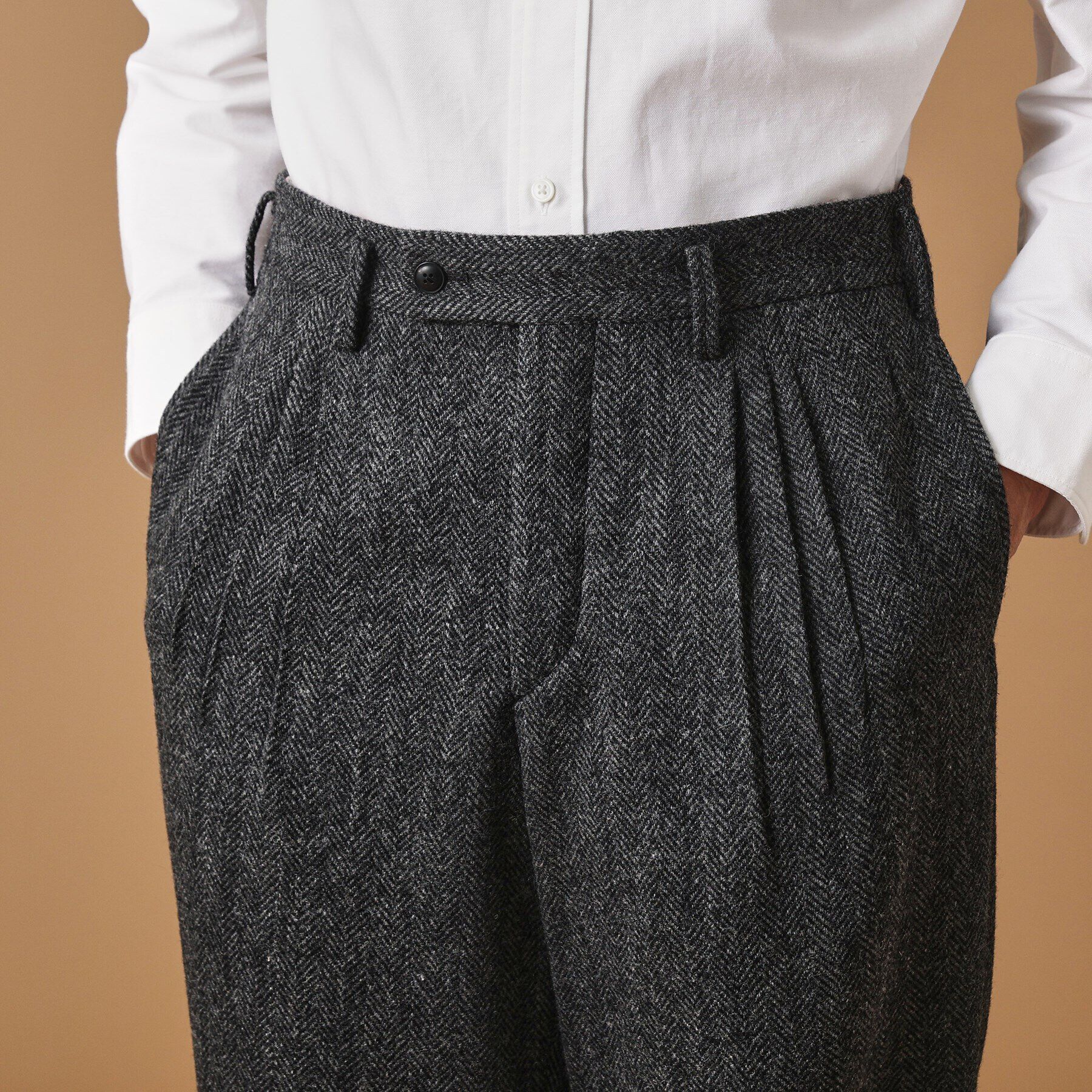 40CARATS&525「ブリティッシュウールヘリンボン ワイドパンツ」|その他|