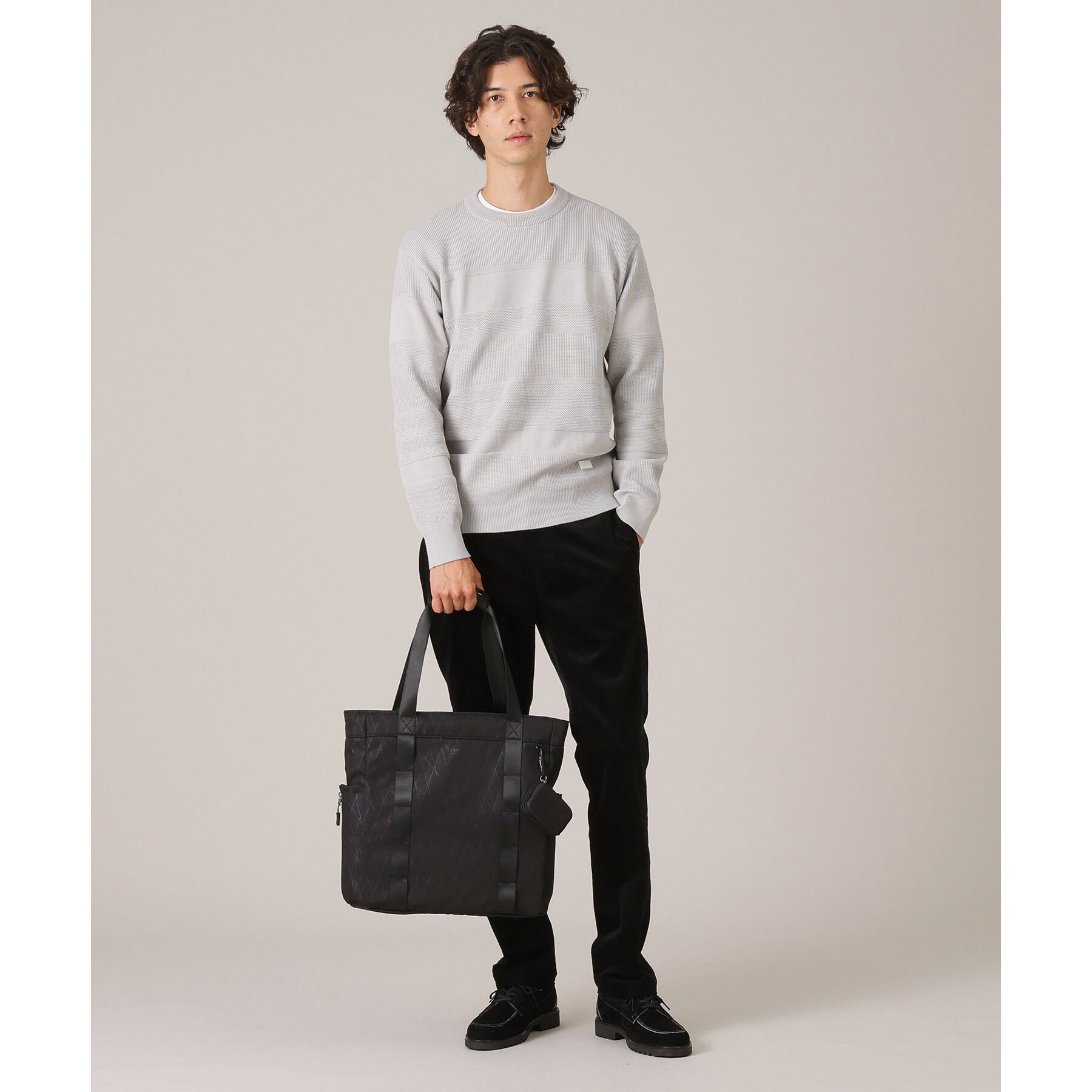 TAKEO KIKUCHI「【Made in JAPAN】編地切替 プルオーバーニット」|ニット・セーター|