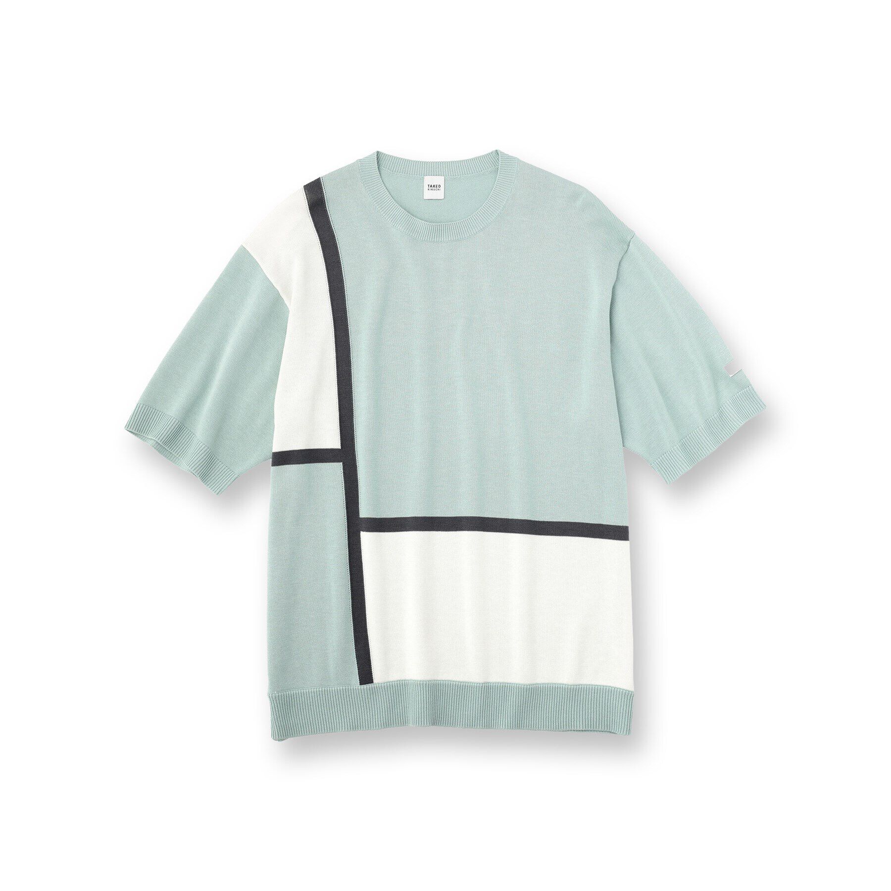 TAKEO KIKUCHI「カラーブロッキング プルオーバー ニット」|ニット・セーター|