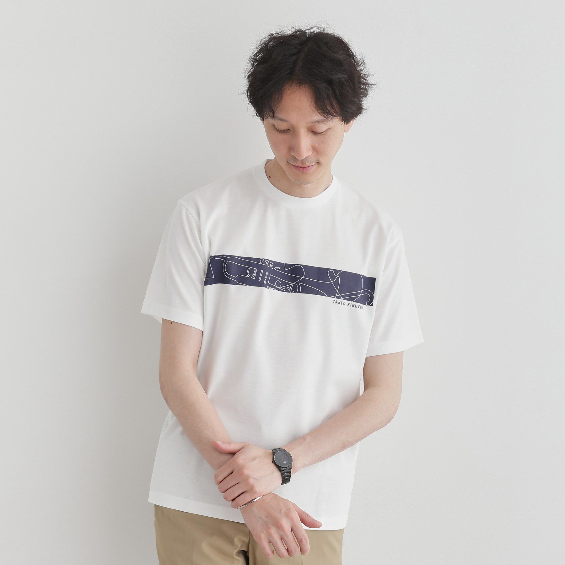 TAKEO KIKUCHI「バープリントポンチTシャツ」|Tシャツ・カットソー|