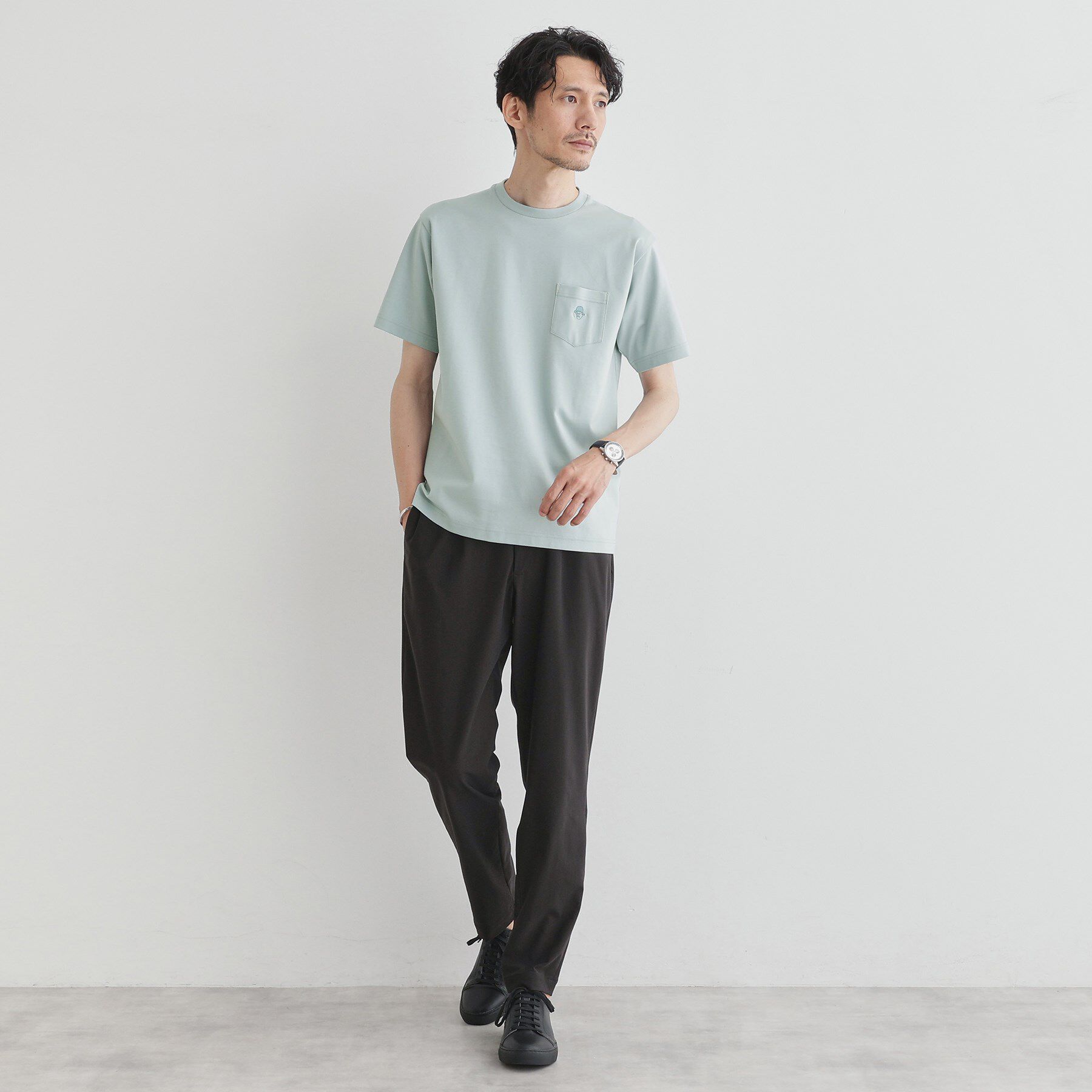 TAKEO KIKUCHI「【COOL CITY WEAR】ワンポイント刺しゅう ポケットTシャツ /接触冷感」|Tシャツ・カットソー|