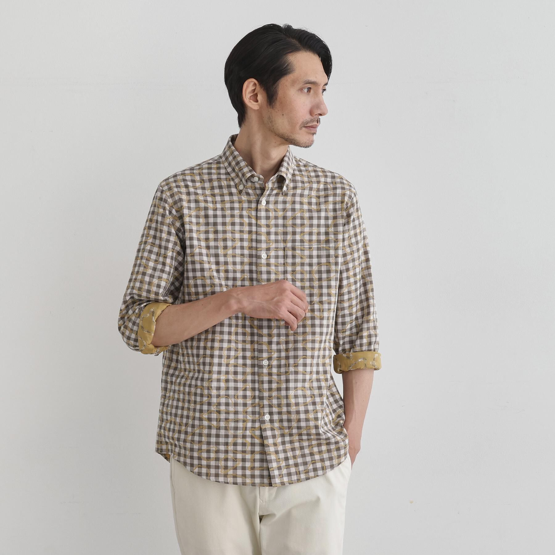 TAKEO KIKUCHI「チェックボーラーガーゼシャツ」|シャツ・ブラウス|