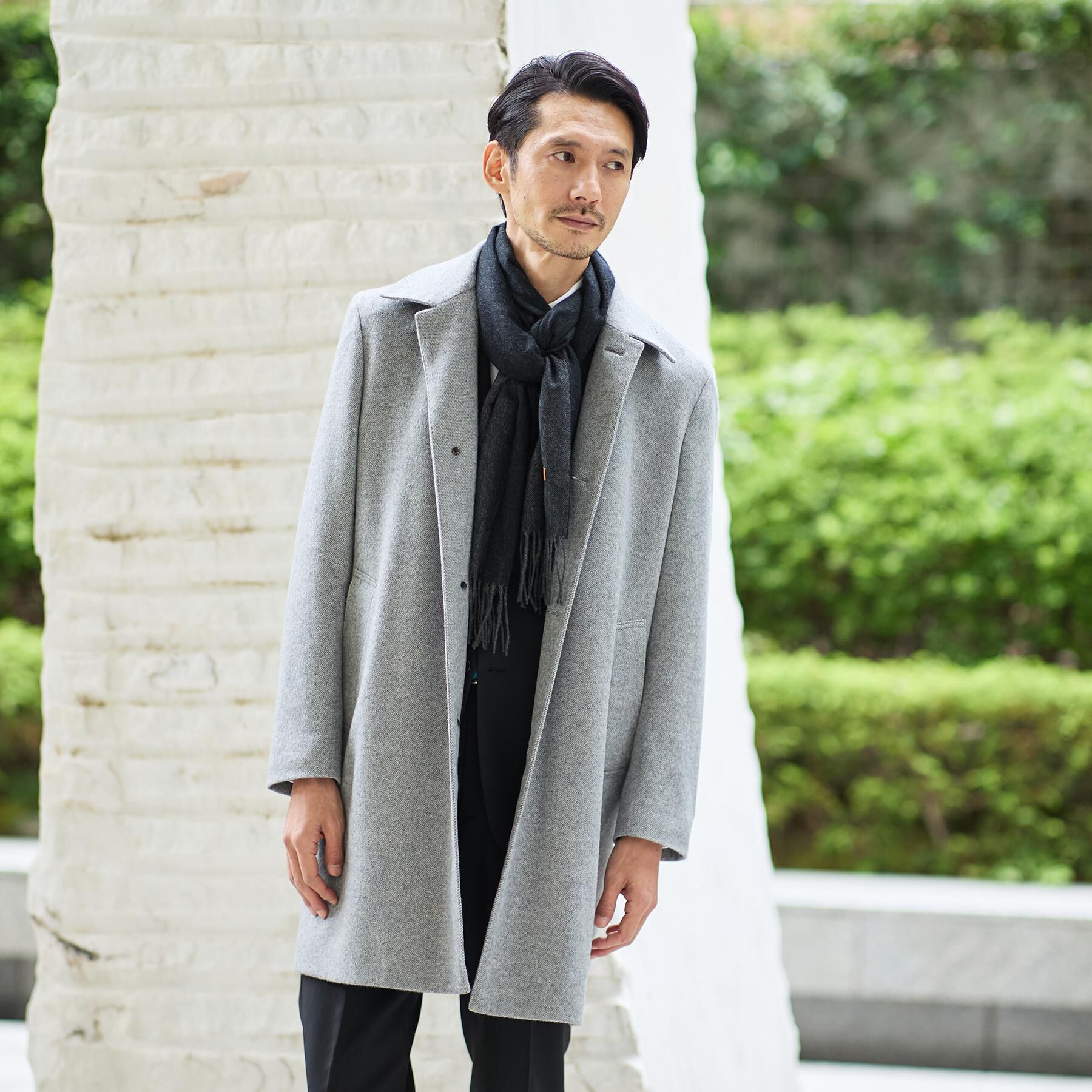 TAKEO KIKUCHI「【洗えるベビーカシミヤ】 ベビーカシミヤ無地マフラー」|ストール|