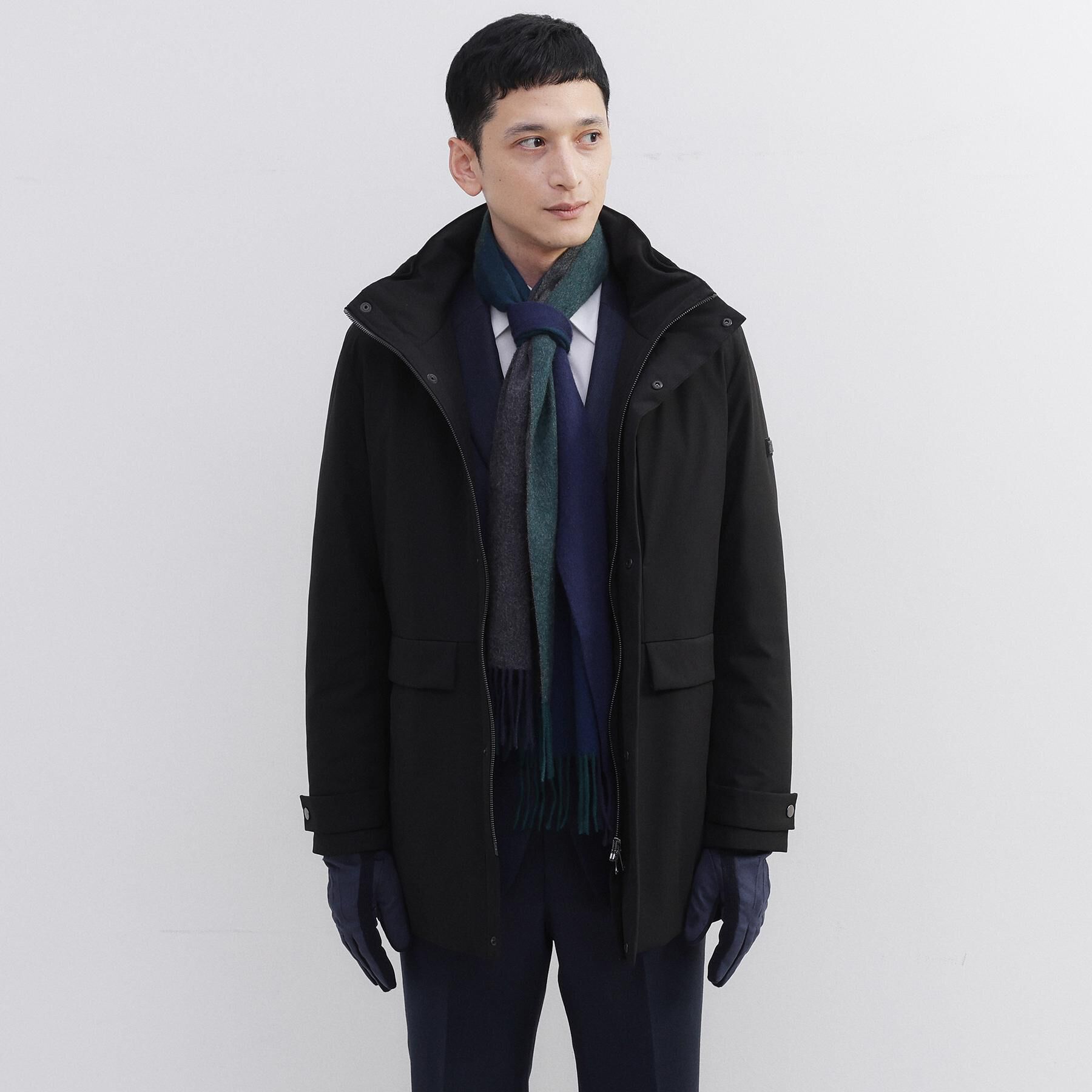 TAKEO KIKUCHI「【洗えるカシミヤ】ピュアカシミヤ 4面パネルマフラー」|ストール|