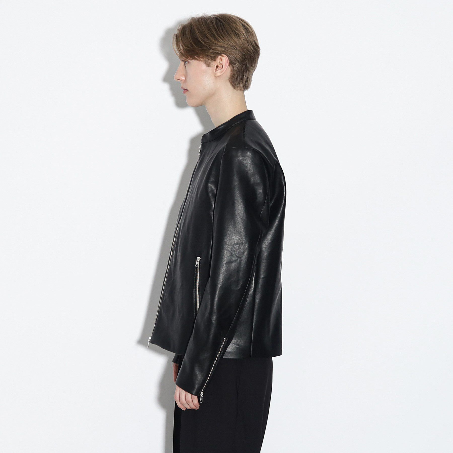 tk.TAKEO KIKUCHI「【WEB限定】シンセティックレザーシングルライダースジャケット」|ライダースジャケット|