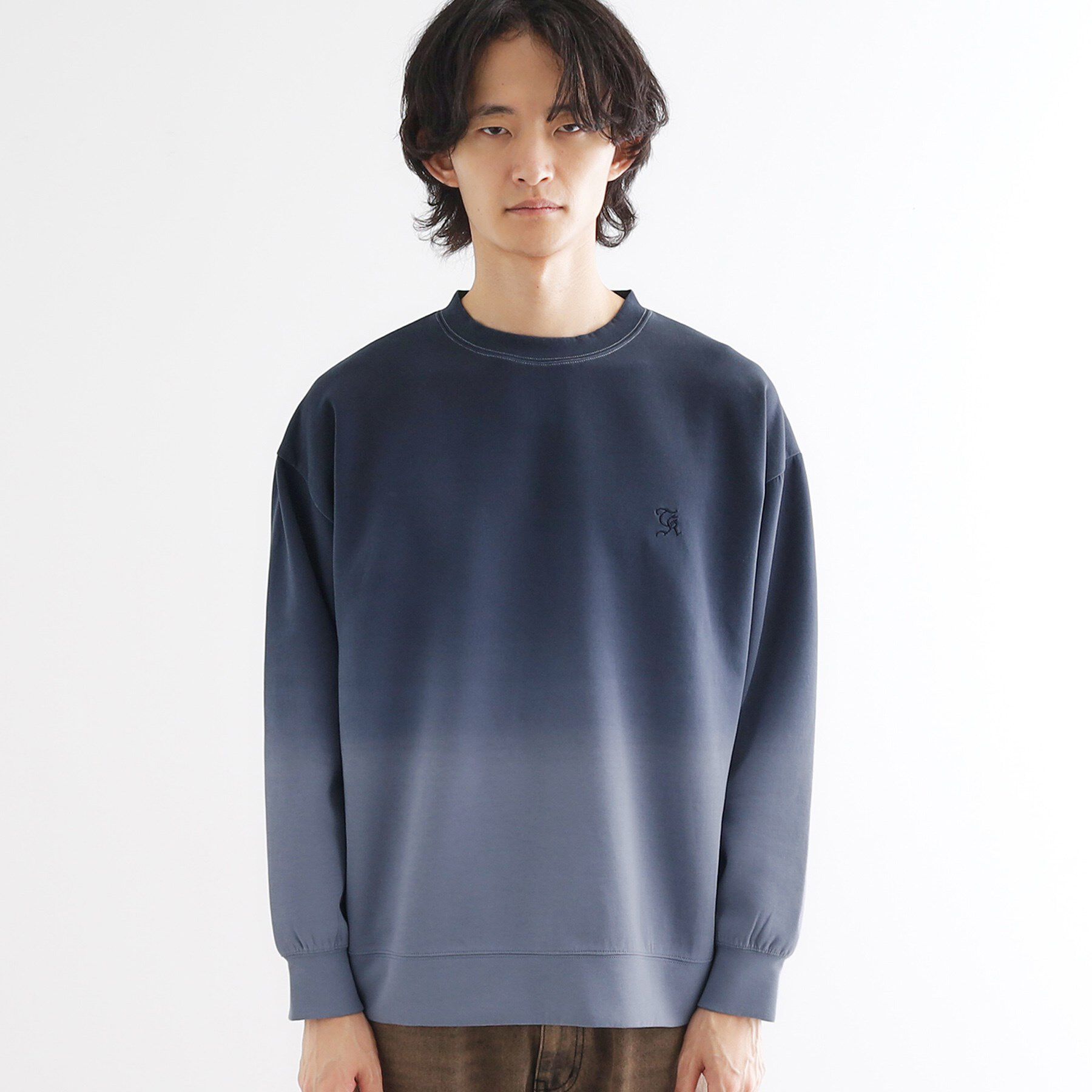 tk.TAKEO KIKUCHI「グラデーションダイ・ダンボールスウェット」|パーカー|