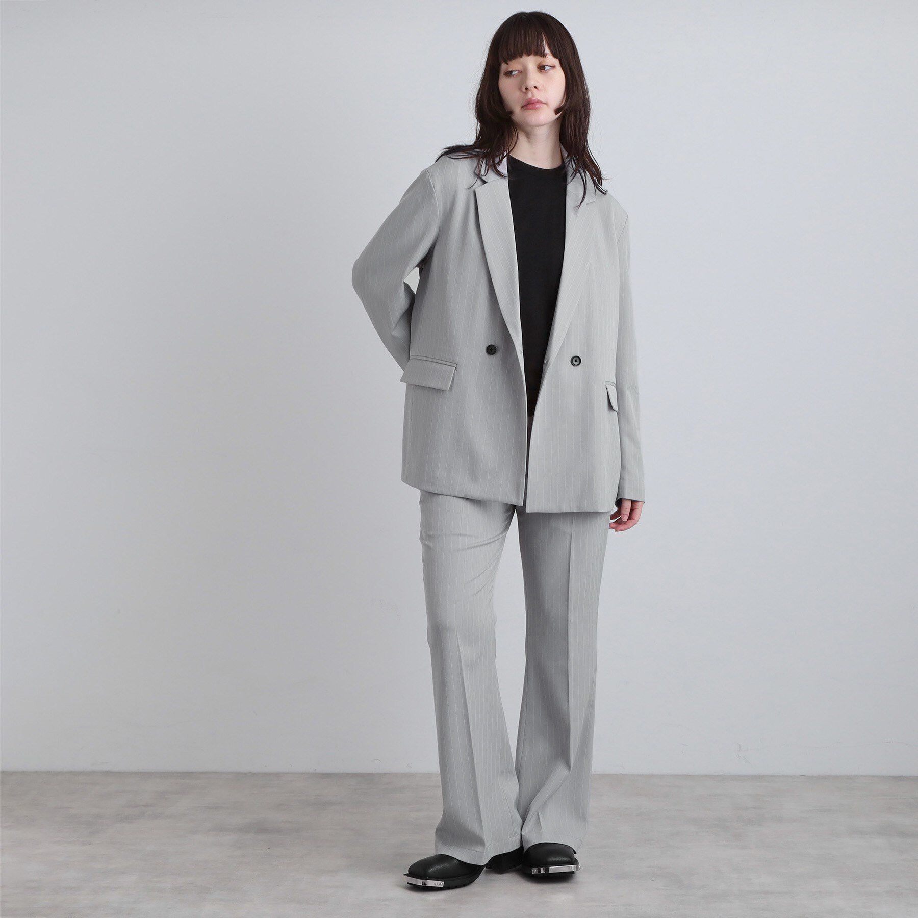 tk.TAKEO KIKUCHI「【セットアップ対応】ピンストライプルーズジャケット」|テーラードジャケット|