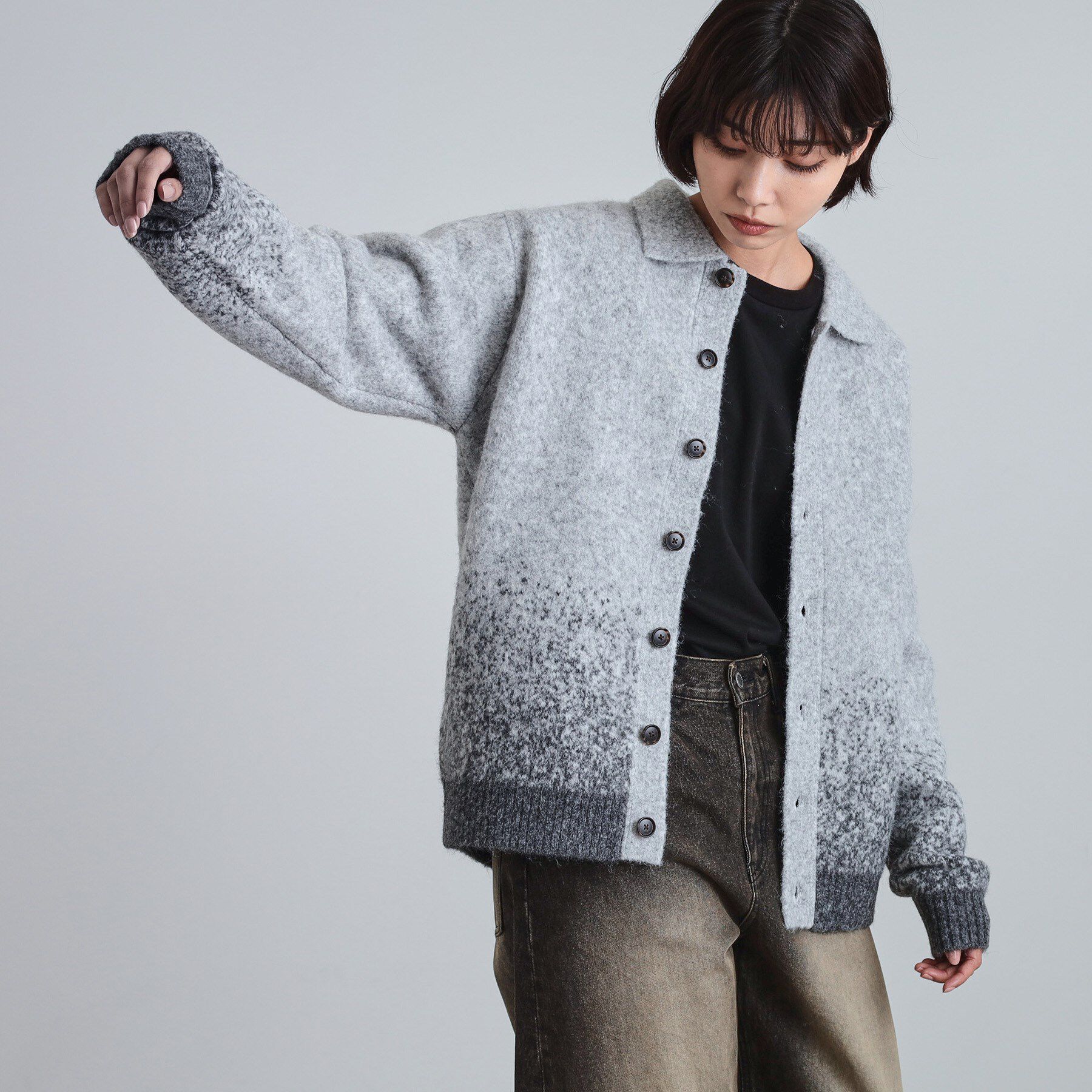 tk.TAKEO KIKUCHI「ミスティーシャギーカーディガン」|カーディガン|