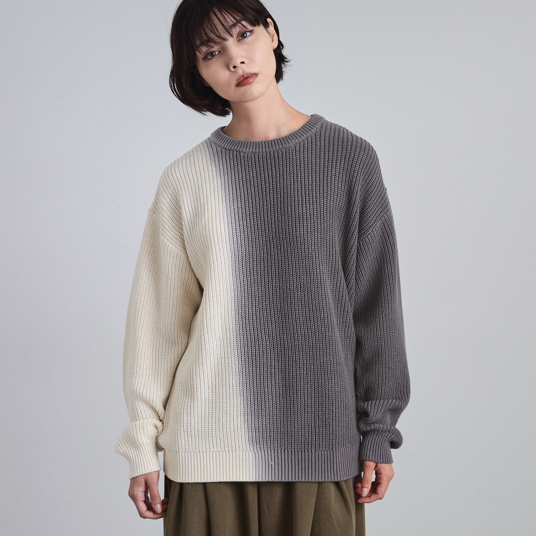 tk.TAKEO KIKUCHI「グラデダイニットプルオーバー」|ニット・セーター|
