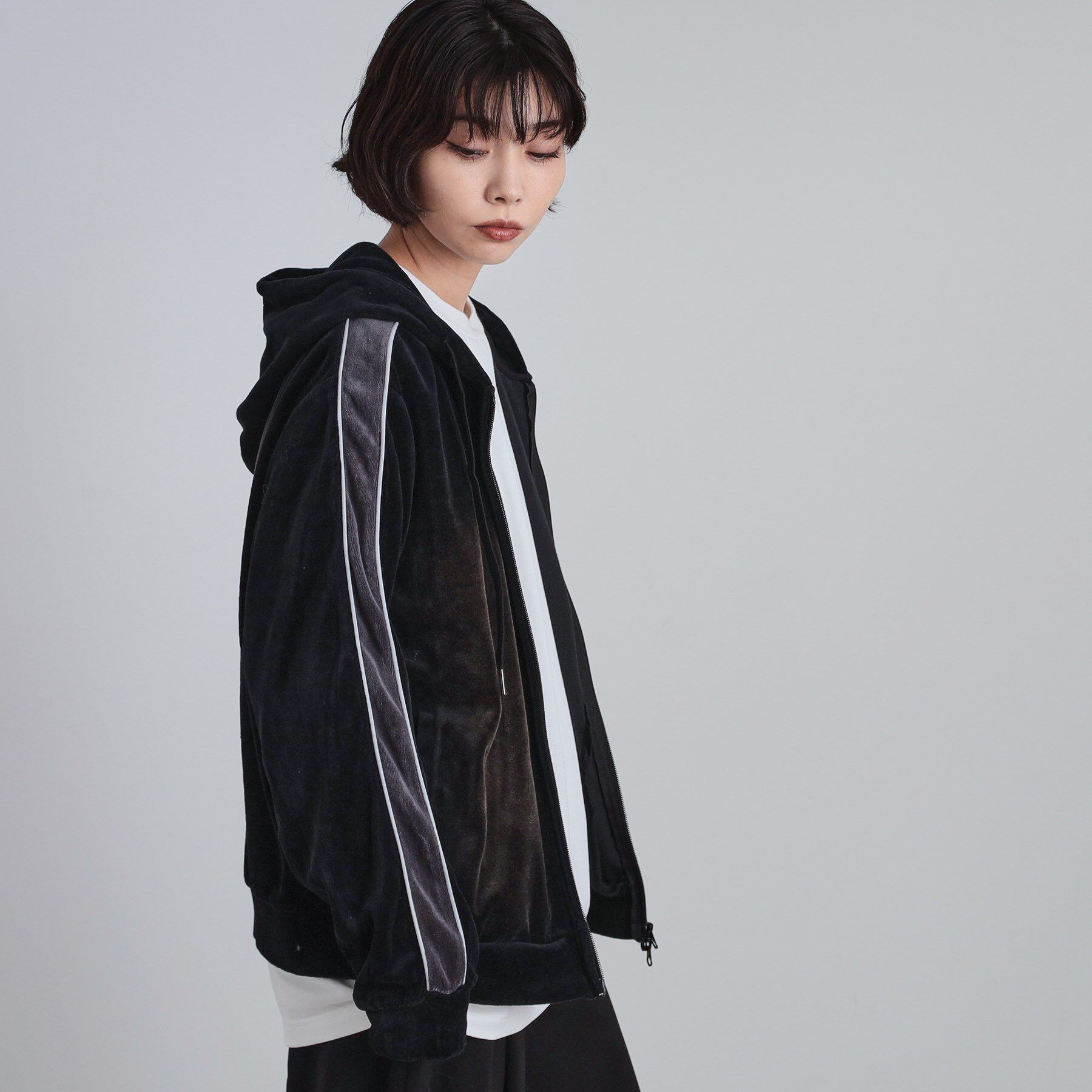 tk.TAKEO KIKUCHI「ヴィンテージライクベロアジップパーカー」|パーカー|