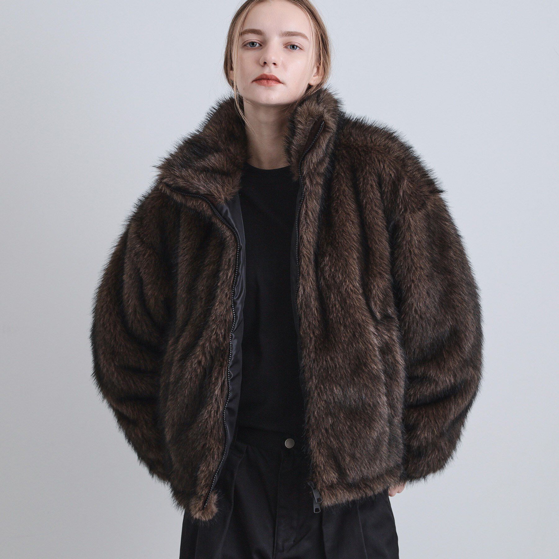 tk.TAKEO KIKUCHI「ミックスフェイクファーブルゾン」|ブルゾン・スタジャン|