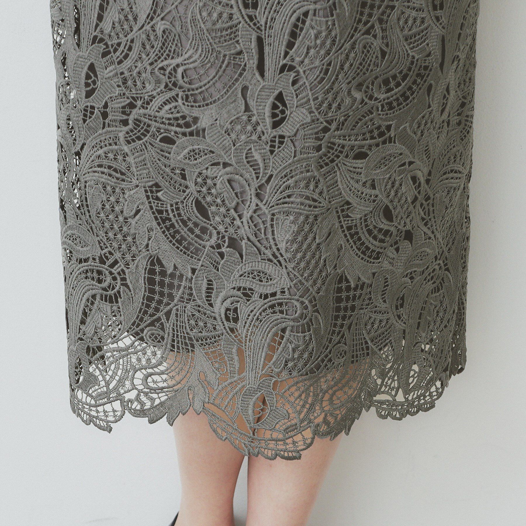 index「《XS-LLサイズ》フラワーレースタイトスカート【洗濯機洗い可】」|スカート|