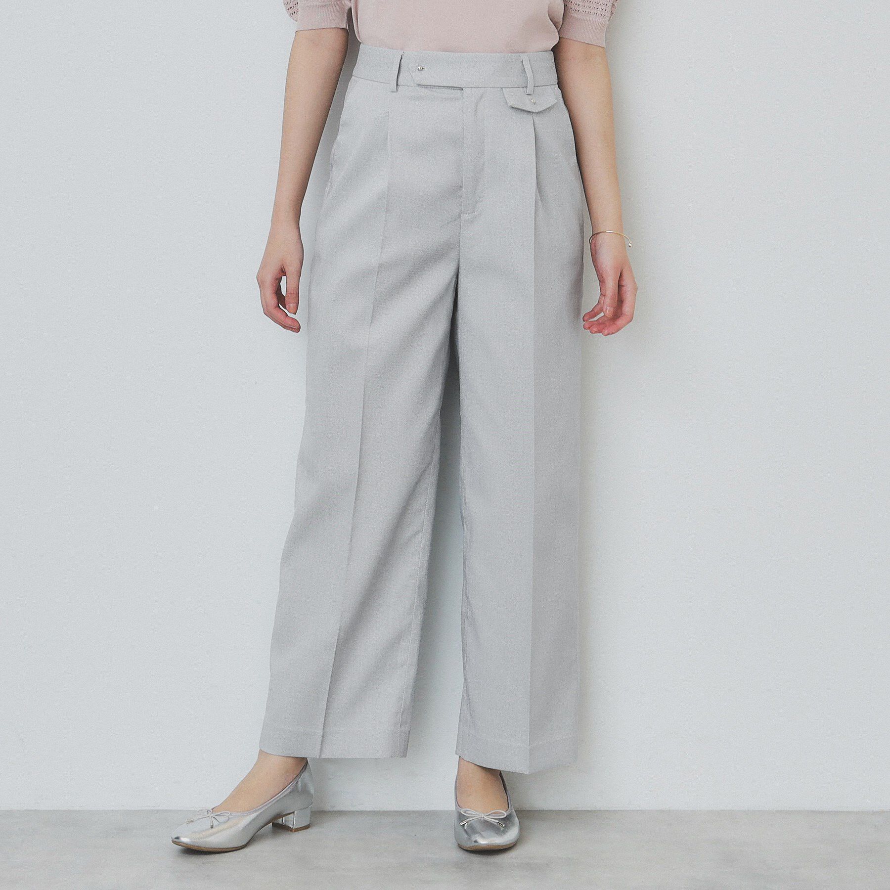 index「サイドフラップストレッチワイドパンツ【洗濯機洗い可／イージーケア】」|その他|