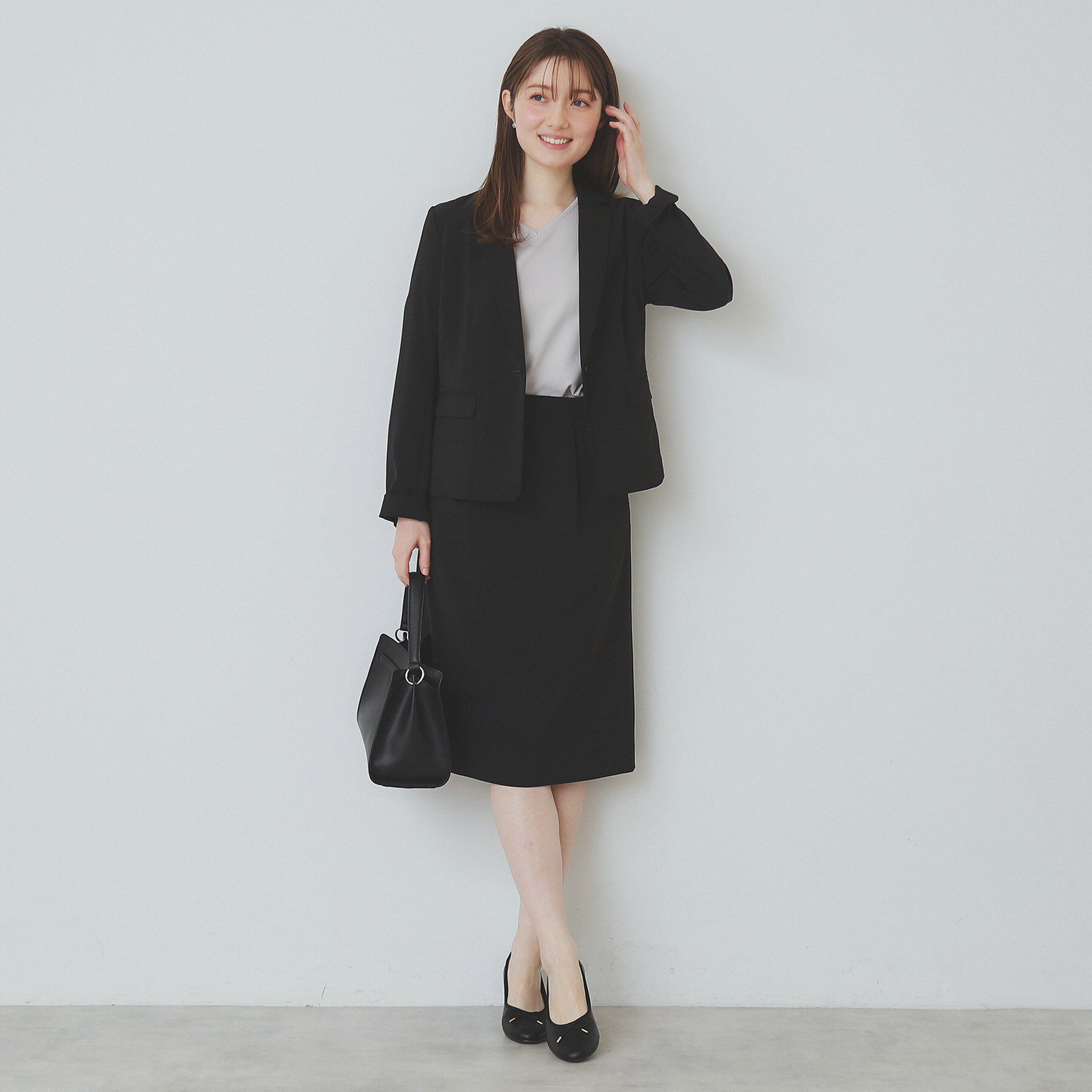 index「《5色展開》柄編みスリーブVネックニット【洗濯機洗い可】」|ニット・セーター|