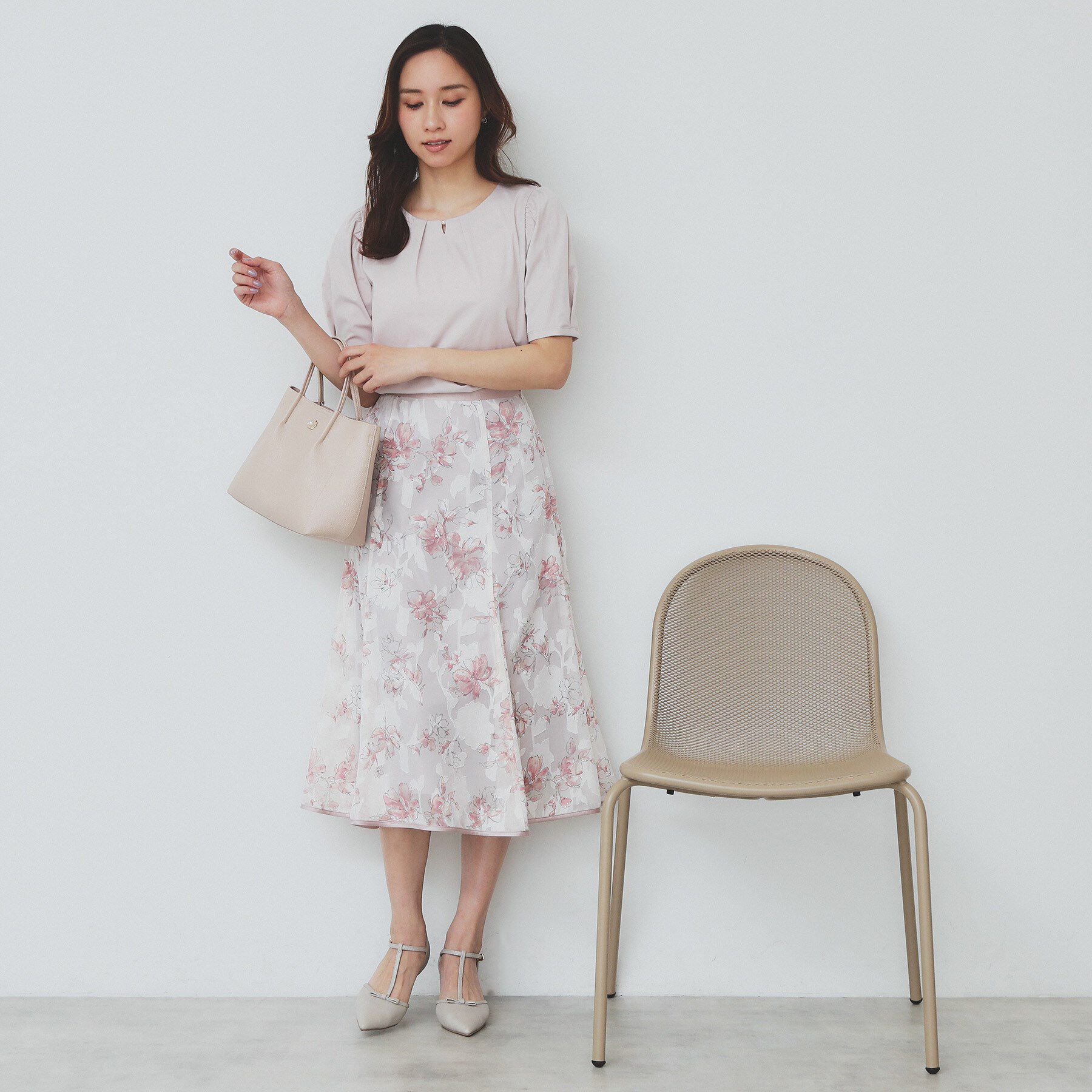 index「フロントパール調タックパフトップス【UV/接触冷感/洗濯機洗い可】」|Tシャツ・カットソー|