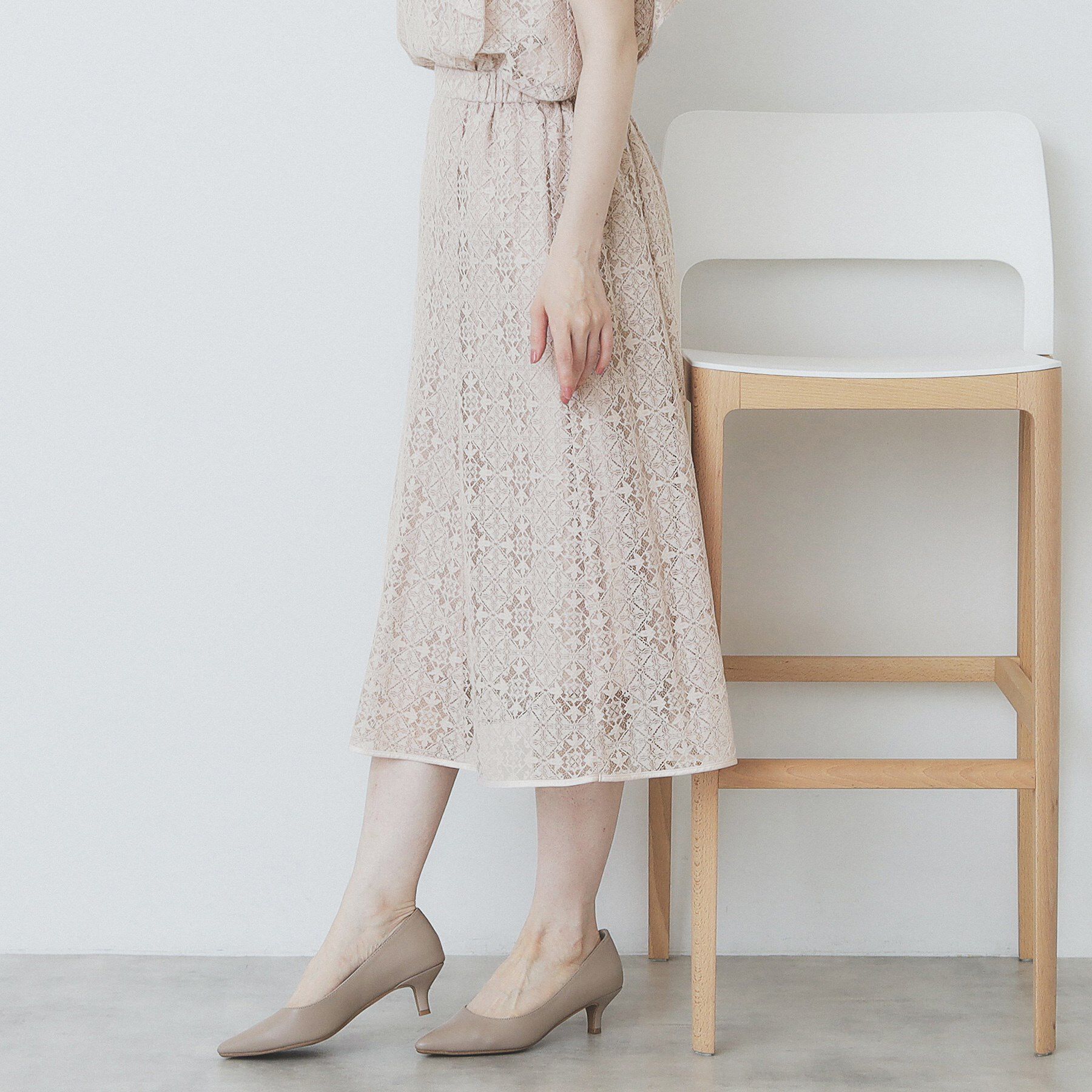 index「ジオメレースフレアスカート/セットアップ対応【洗濯機洗い可】」|スカート|