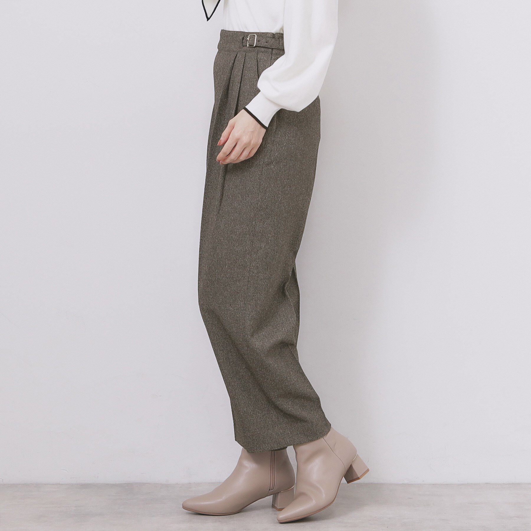 index「カルゼツイードストレッチワイドパンツ【洗濯機OK/防シワ/イージーアイロン/抗ピル】」|その他|