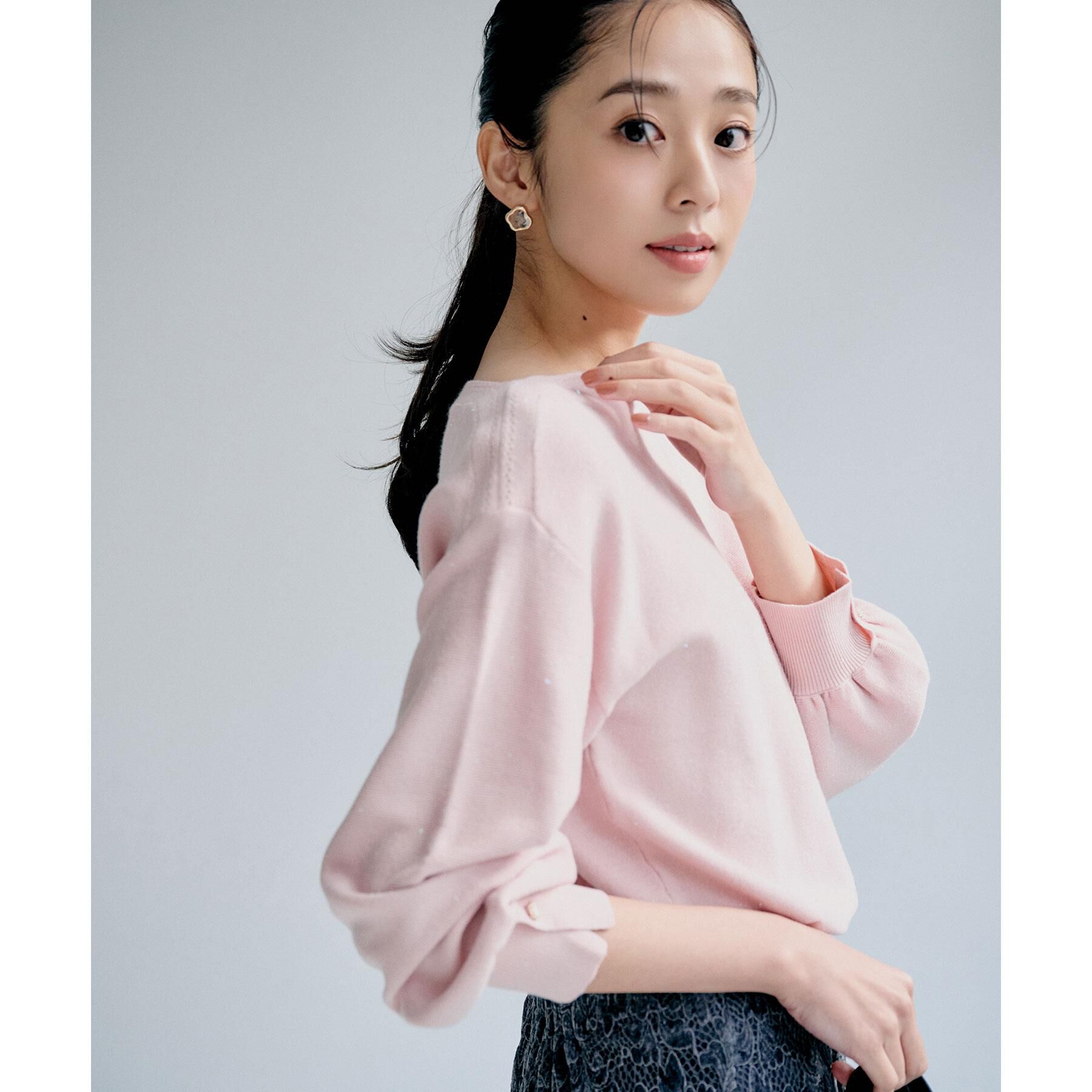 index「ラメガーター編みボートネックニット【洗濯機OK】《8col/XS～LL》」|ニット・セーター|