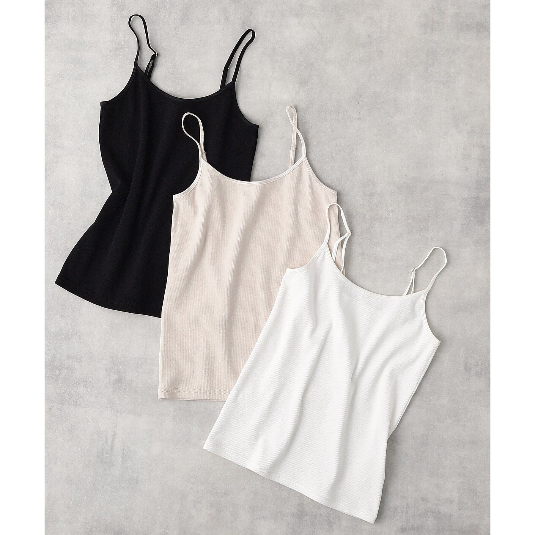 OPAQUE.CLIP「リブキャミソール【洗濯機洗い可】」|キャミソール|