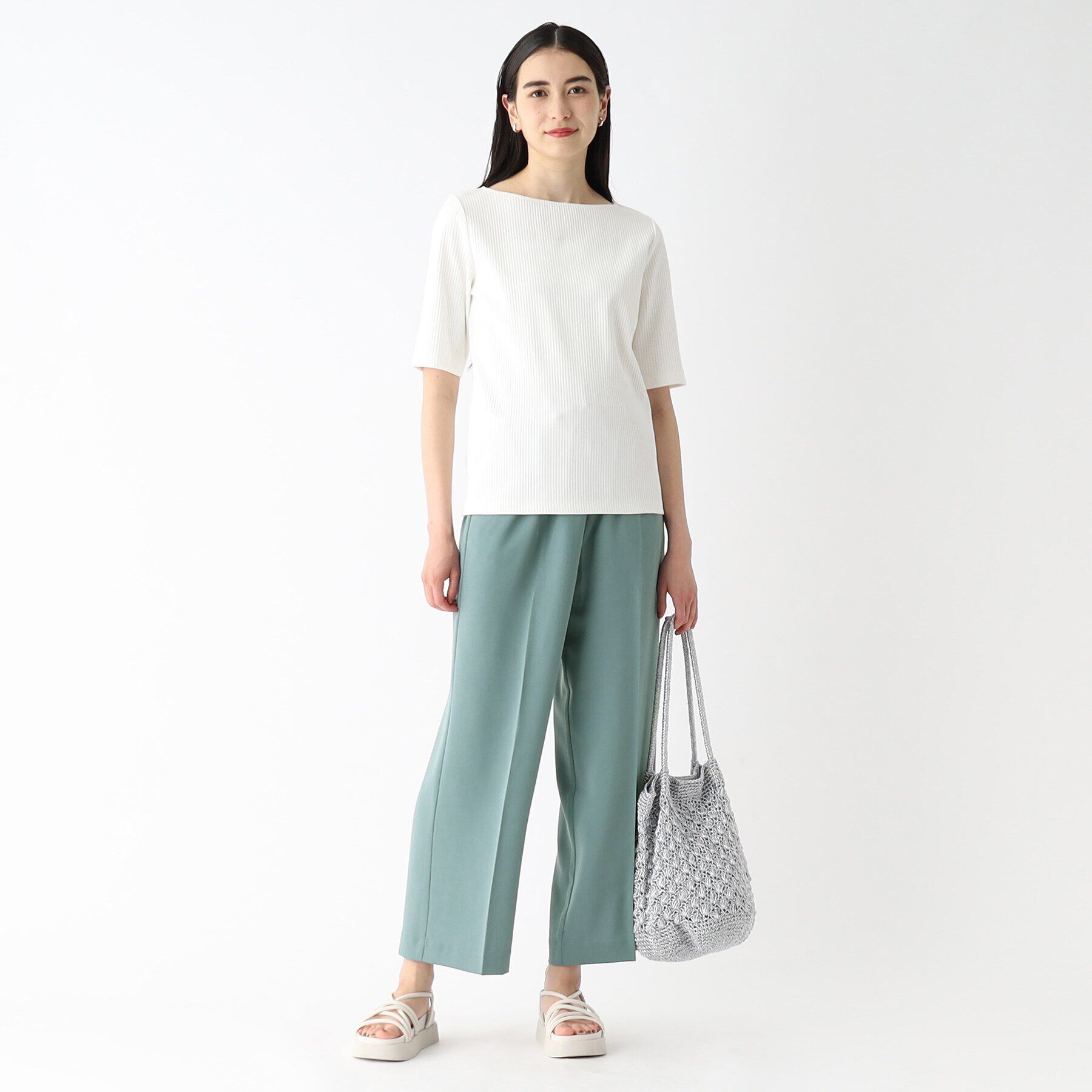 OPAQUE.CLIP「《トールサイズ有》セットアップ対応 イージーワイドパンツ【洗濯機洗い可/イージーケア/ストレッチ】」|その他|