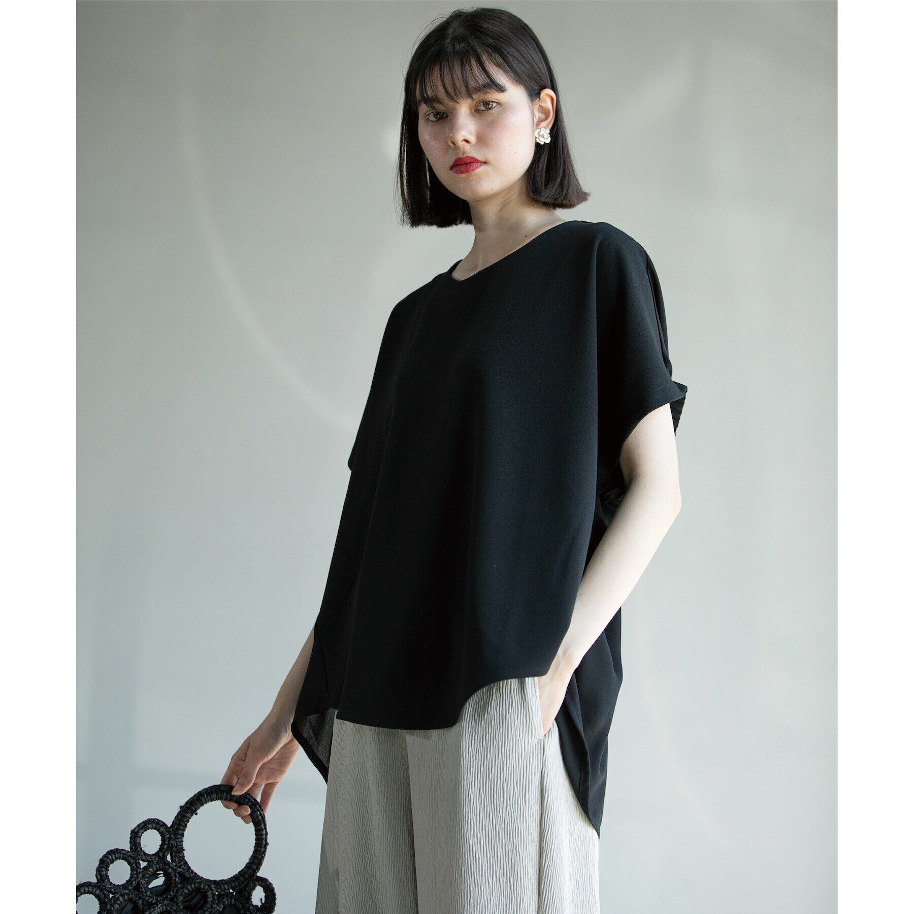 OPAQUE.CLIP「UV ドッキングドルマントップス【洗濯機洗い可】」|Tシャツ・カットソー|