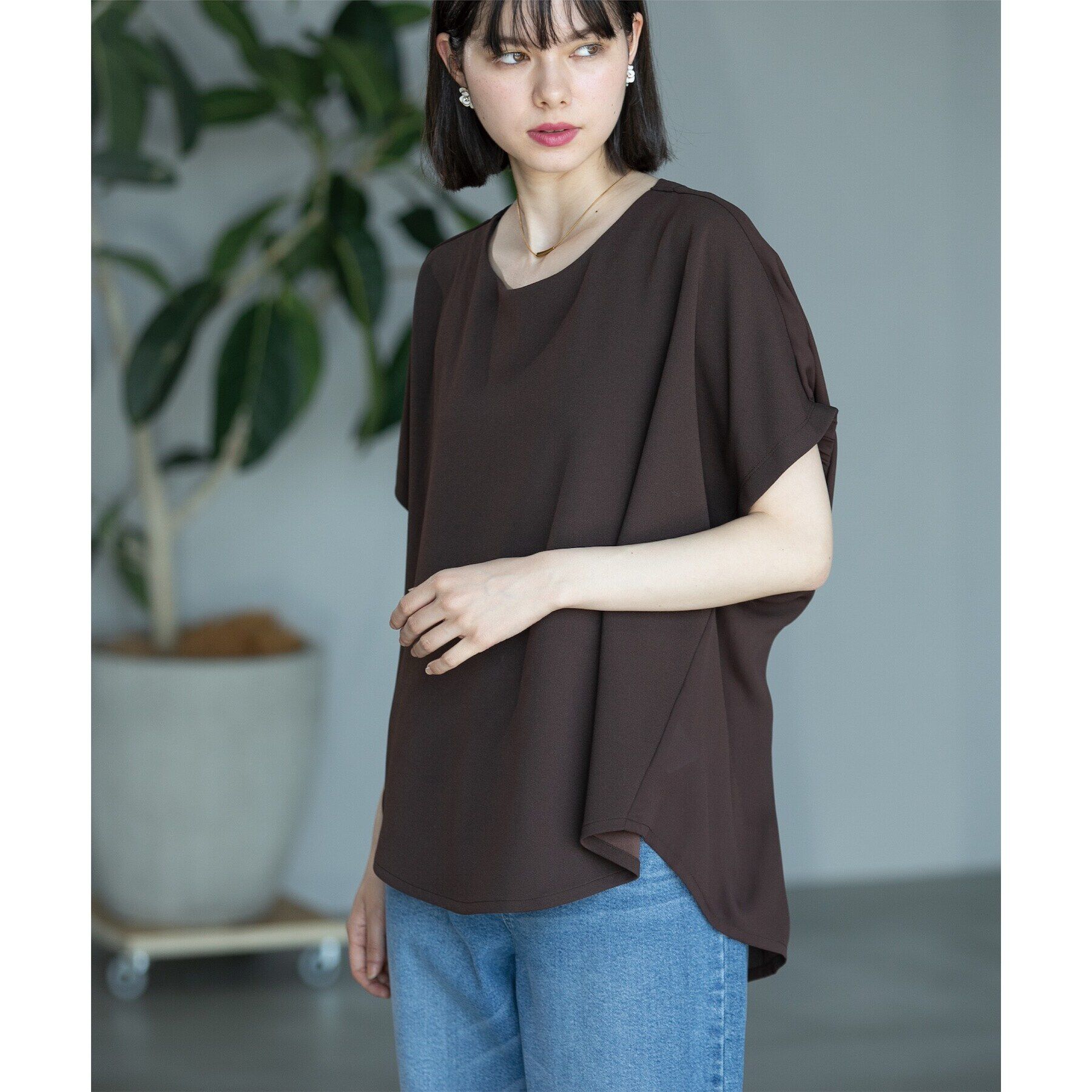 OPAQUE.CLIP「UV ドッキングドルマントップス【洗濯機洗い可】」|Tシャツ・カットソー|