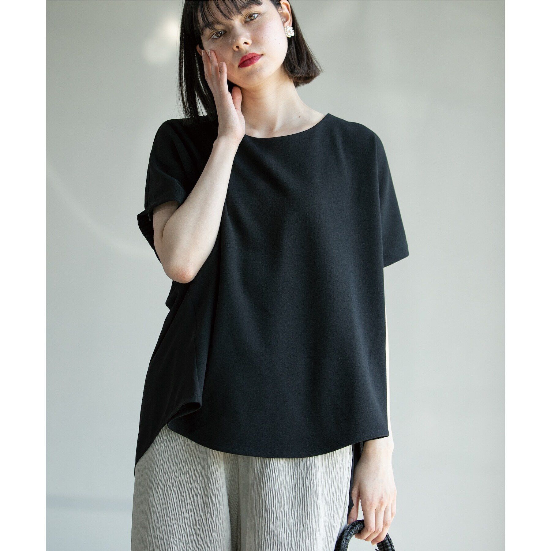 OPAQUE.CLIP「UV ドッキングドルマントップス【洗濯機洗い可】」|Tシャツ・カットソー|