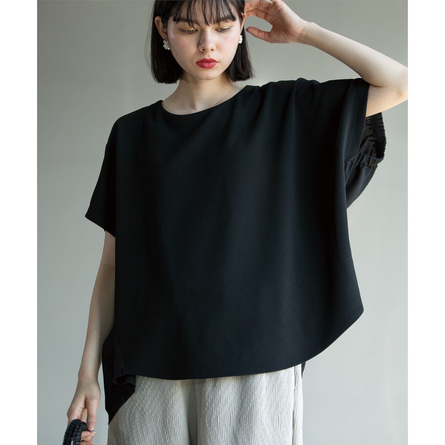 OPAQUE.CLIP「UV ドッキングドルマントップス【洗濯機洗い可】」|Tシャツ・カットソー|