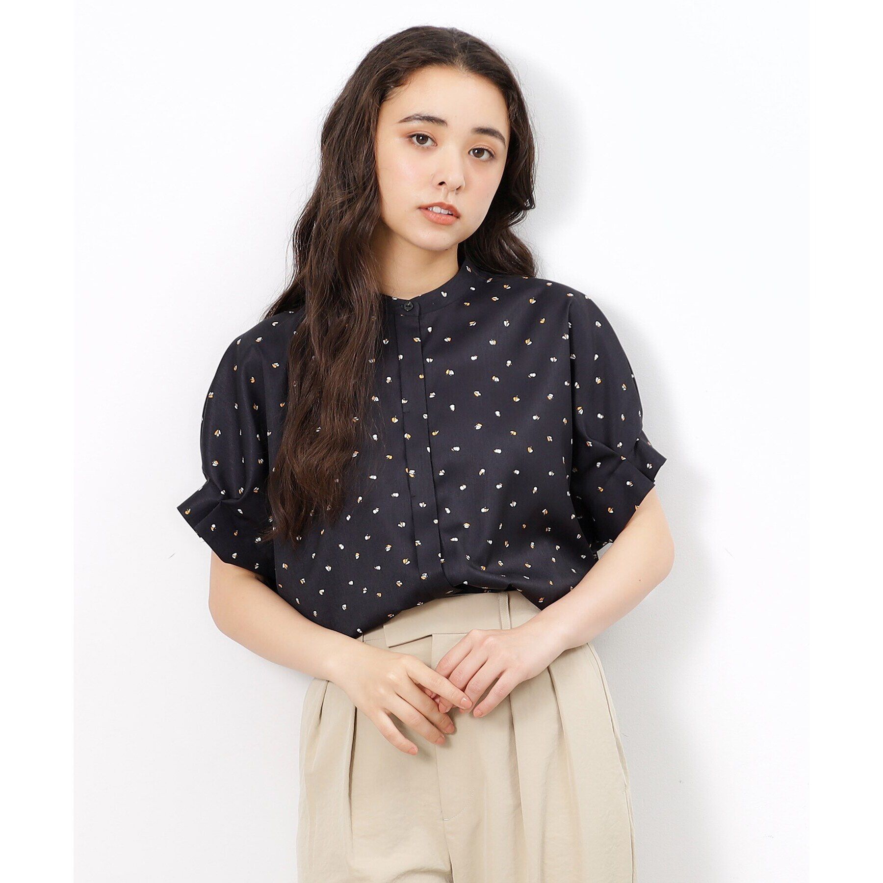 OPAQUE.CLIP「タックスリーブブラウス【洗濯機洗い可】」|シャツ・ブラウス|