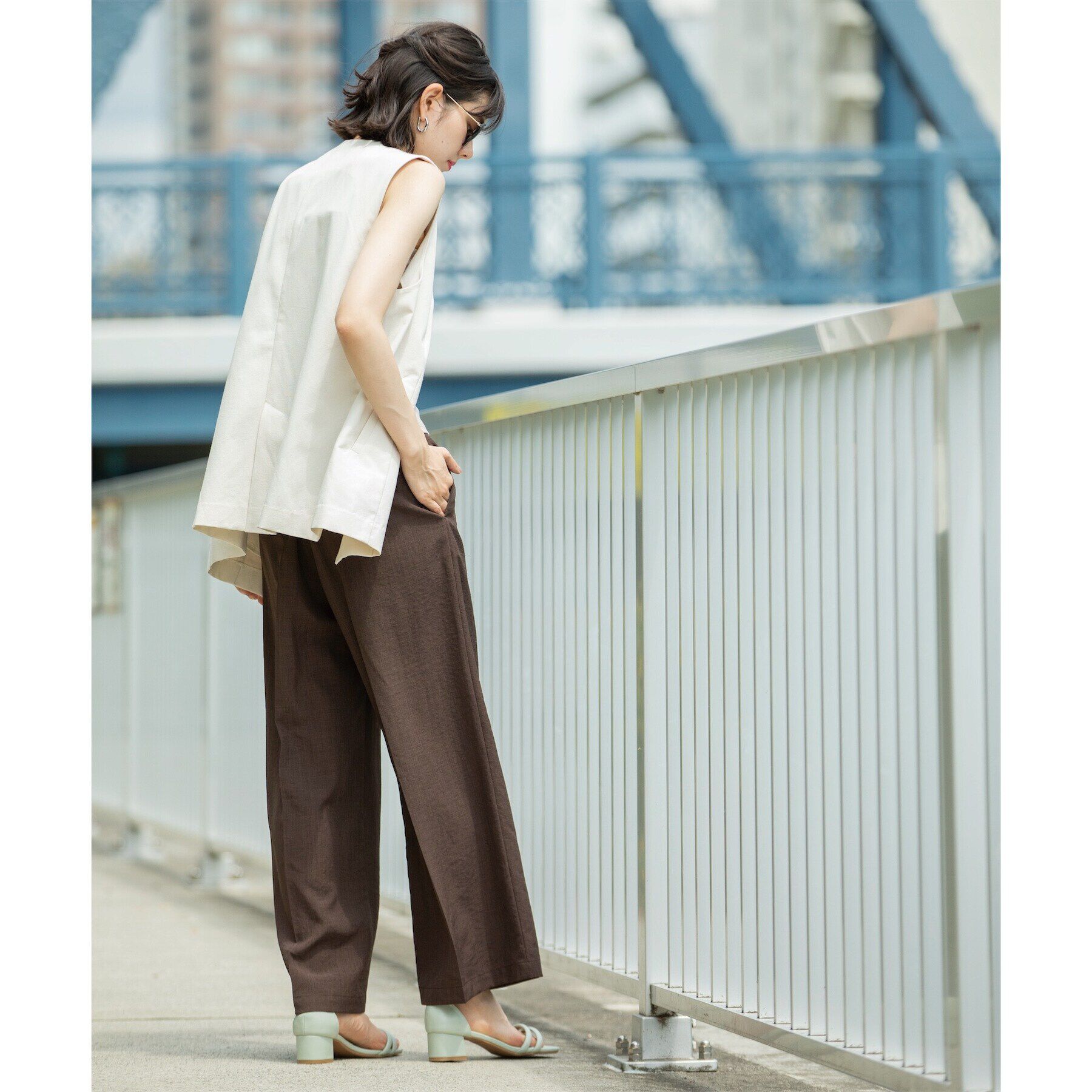 OPAQUE.CLIP「ウエストサテン使いイージーワイドパンツ【洗濯機洗い可】」|その他|