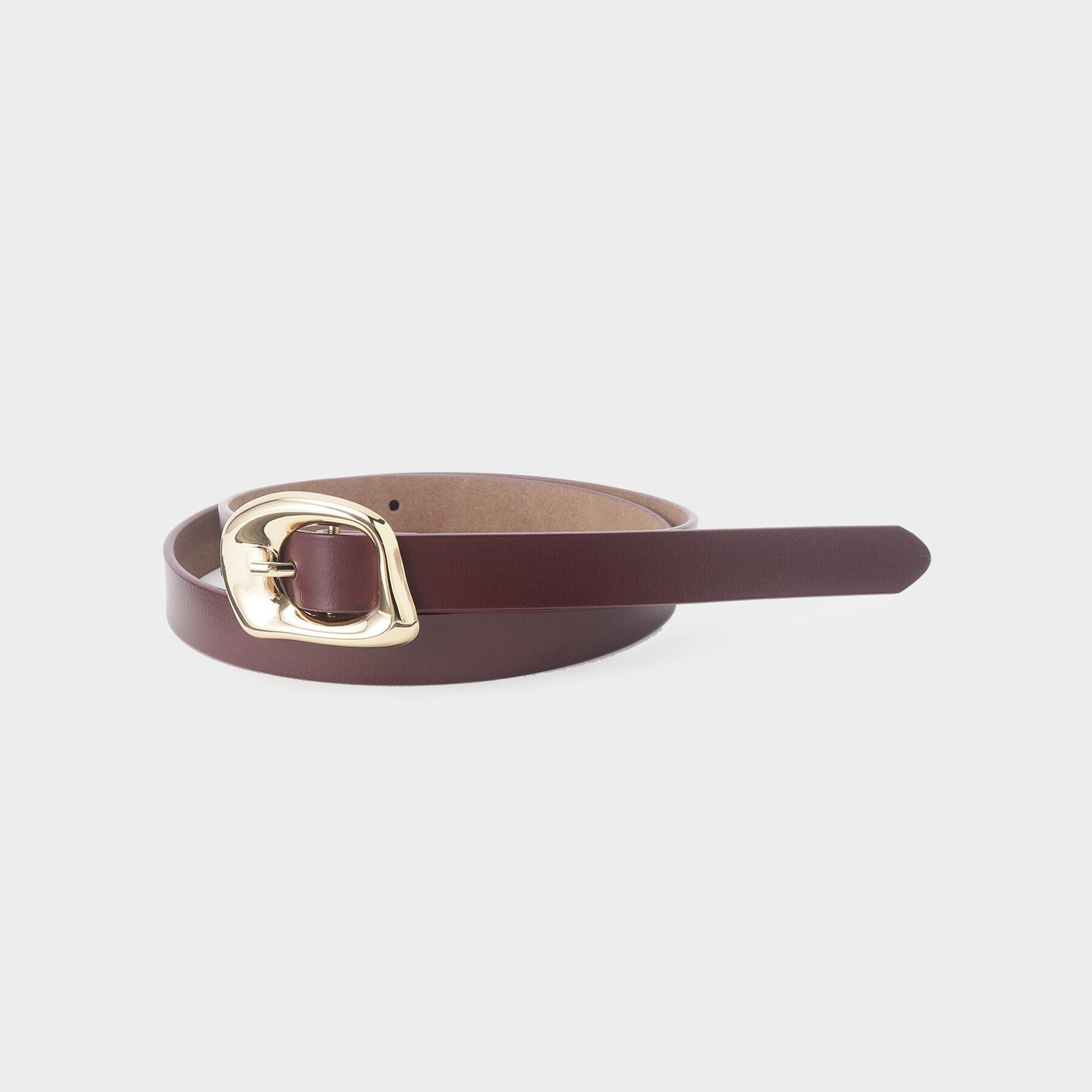 OPAQUE.CLIP「変形メタル幅細ベルト」|ベルト|ボルドー(064)